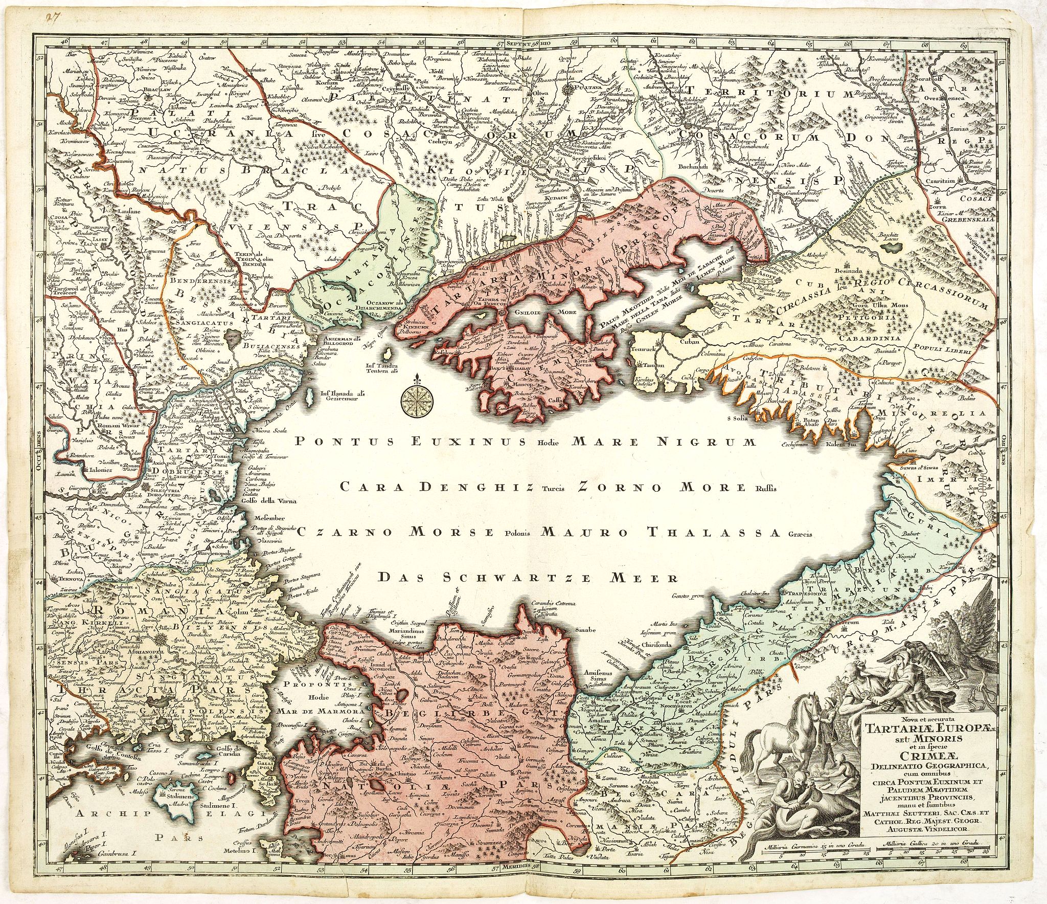 SEUTTER, M., Nova et accurata Tartariae Europae seu Minoris et in specie Crimeae. . ., antique map, old maps