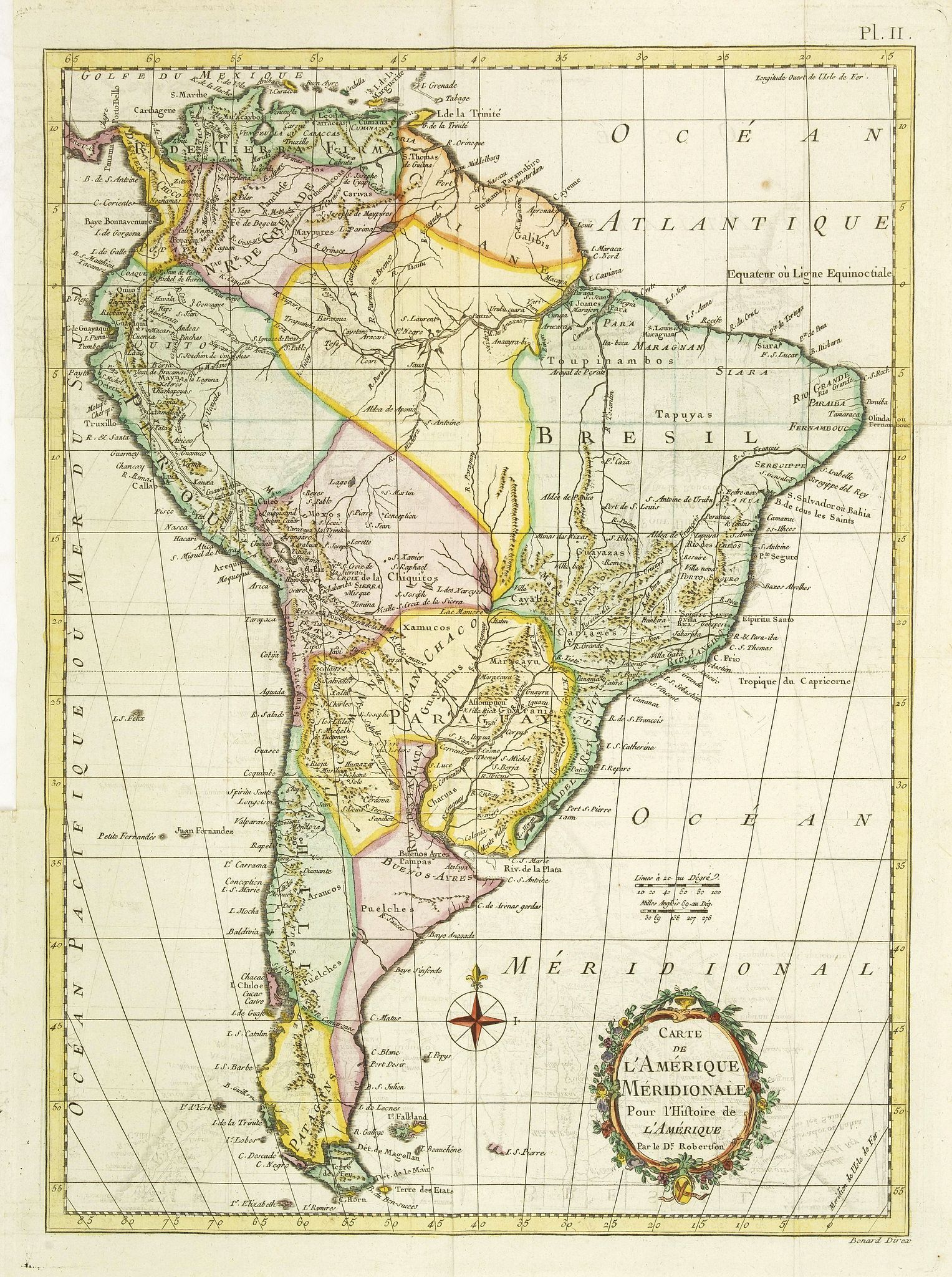 ROBBERTS, W., Carte de L\'Amerique Méridionale. . ., antique map, old maps