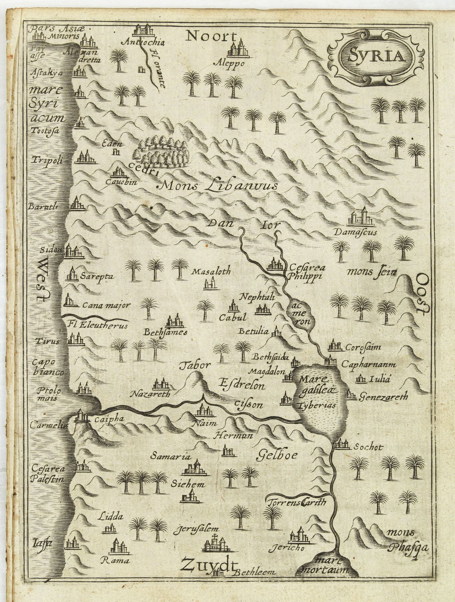 GONSALES, A, Syria., antique map, old maps