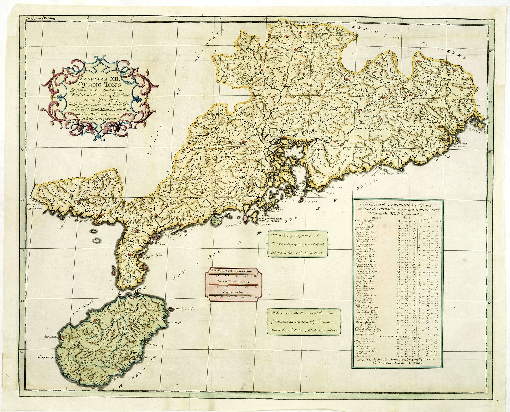DU HALDE, P. J. B. A., Province XII. Quang-tong. . ., antique map, old maps