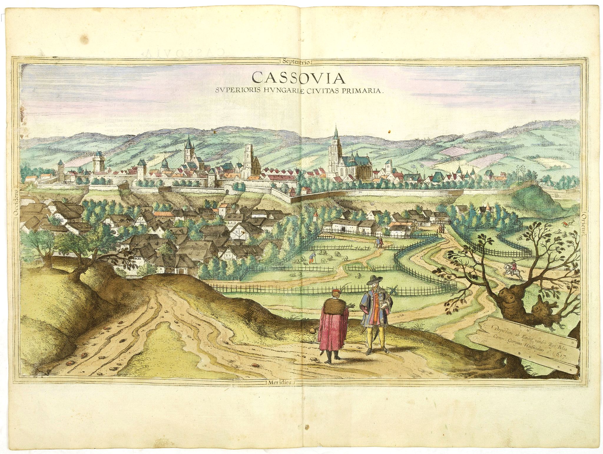 BRAUN, G. / HOGENBERG, F., Cassovia superioris Hungariae civitas primaria., antique map, old maps
