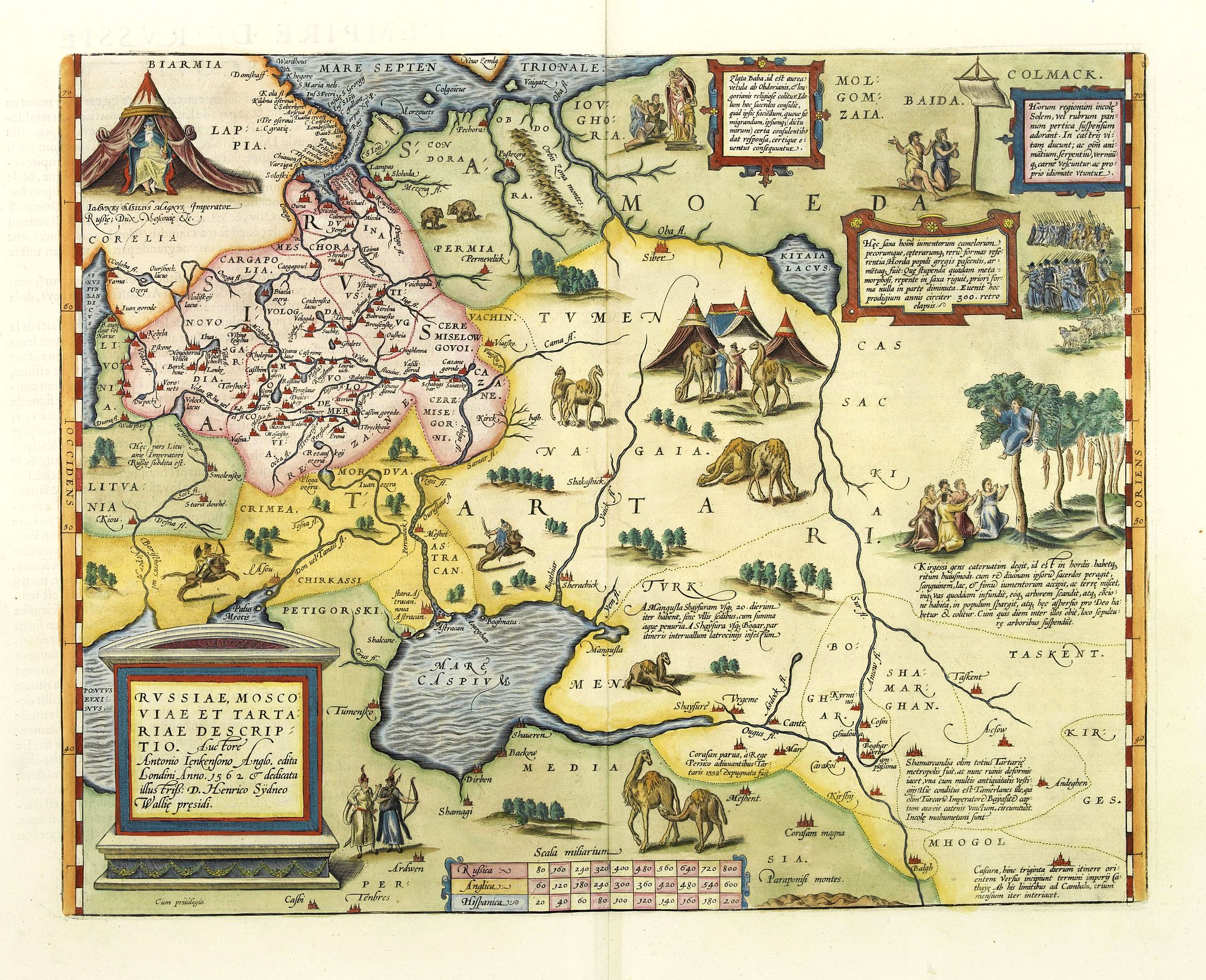 ORTELIUS, A., Russiae, Moscoviae et Tartariae Descriptio., antique map, old maps