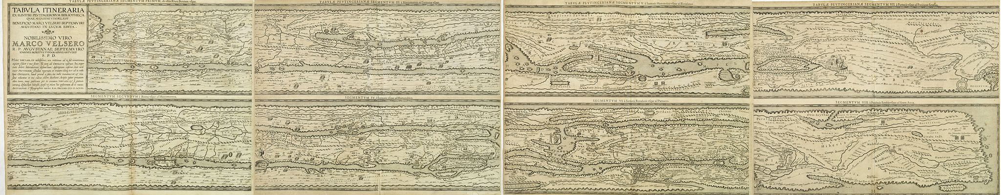 JANSSONIUS, J., Tabula Itineraria ex illustri Peutingerorum Bibliotheca. . ., antique map, old maps