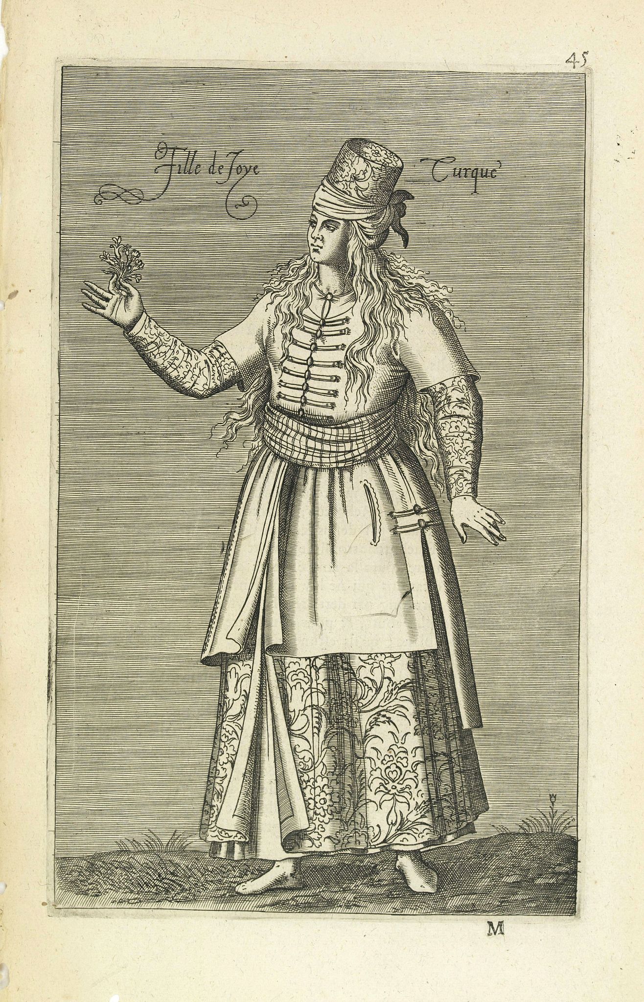 NICOLAS DE NICOLAY, Thomas Artus (sieur d'Embry)., Fille de Joye Turque. (45), antique map, old maps