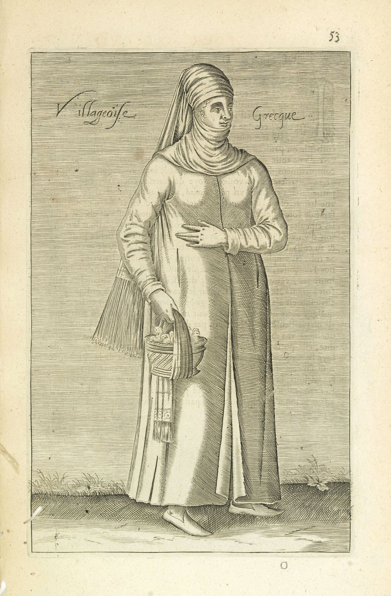 NICOLAS DE NICOLAY, Thomas Artus (sieur d'Embry)., Villageoise Grecque. (53), antique map, old maps