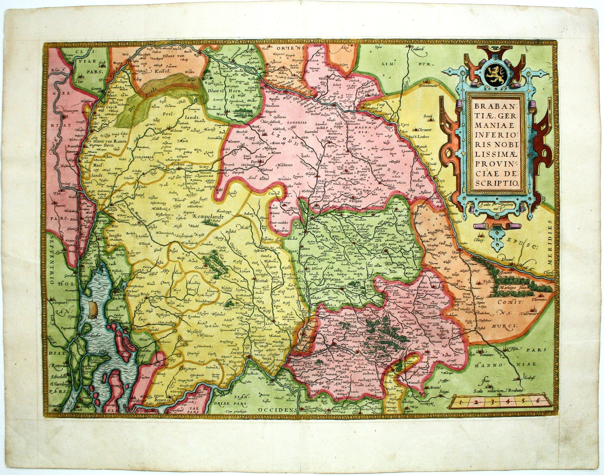 ORTELIUS, A., Brabantiae Germaniae Inferioris., antique map, old maps