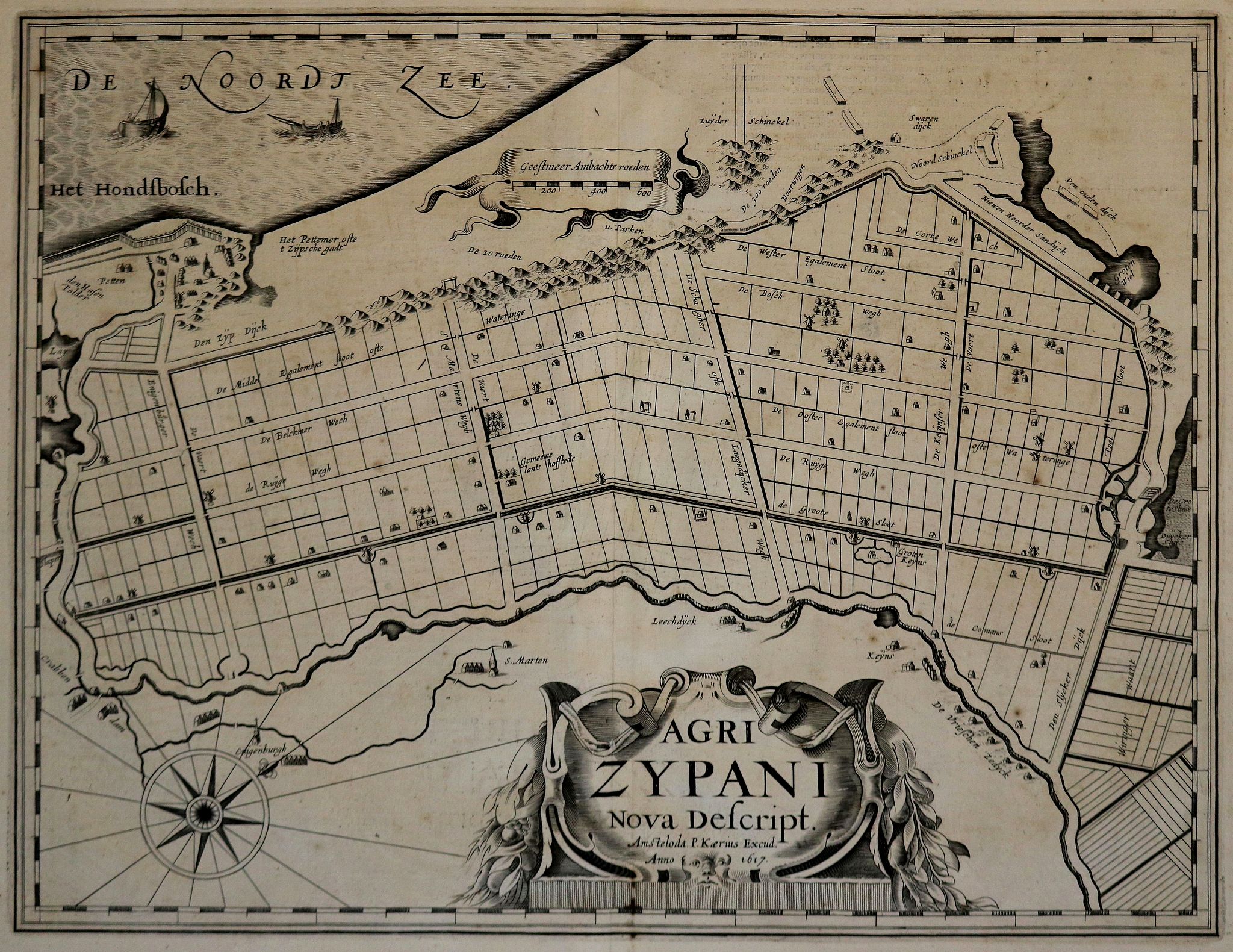 VAN DEN KEERE (KAERIUS), P., Agri Zypani Nova Descript., antique map, old maps