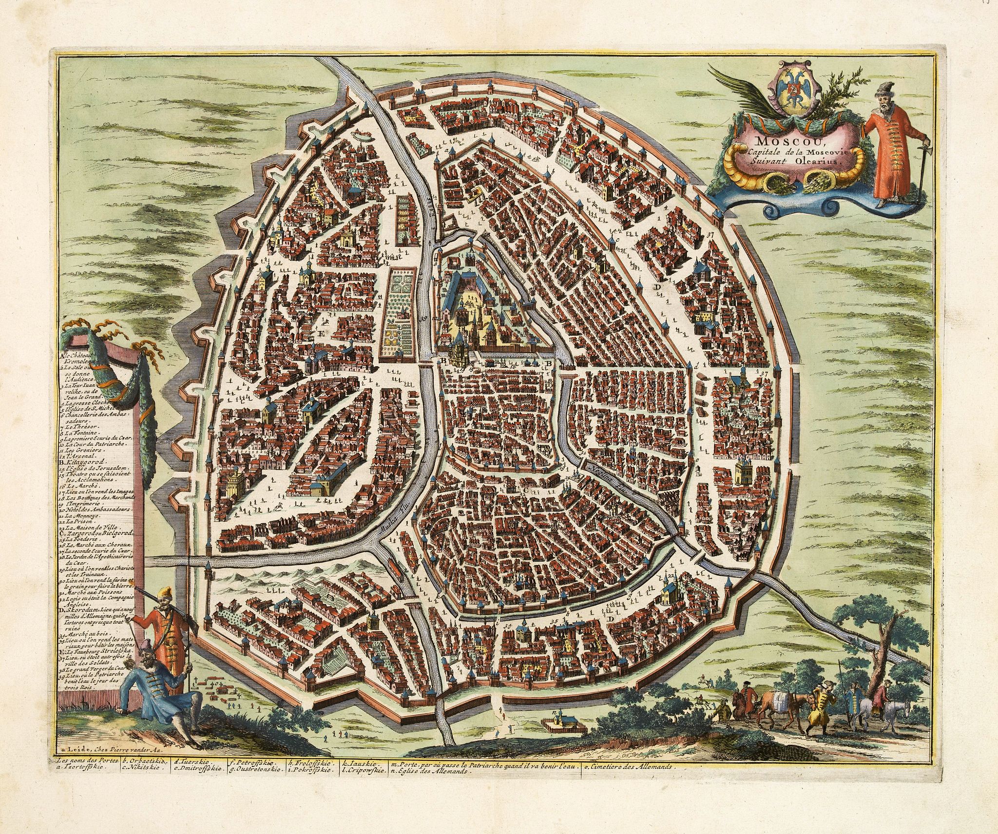 VAN DER AA, P., Moscou, Capitale de la Moscovie. . ., antique map, old maps