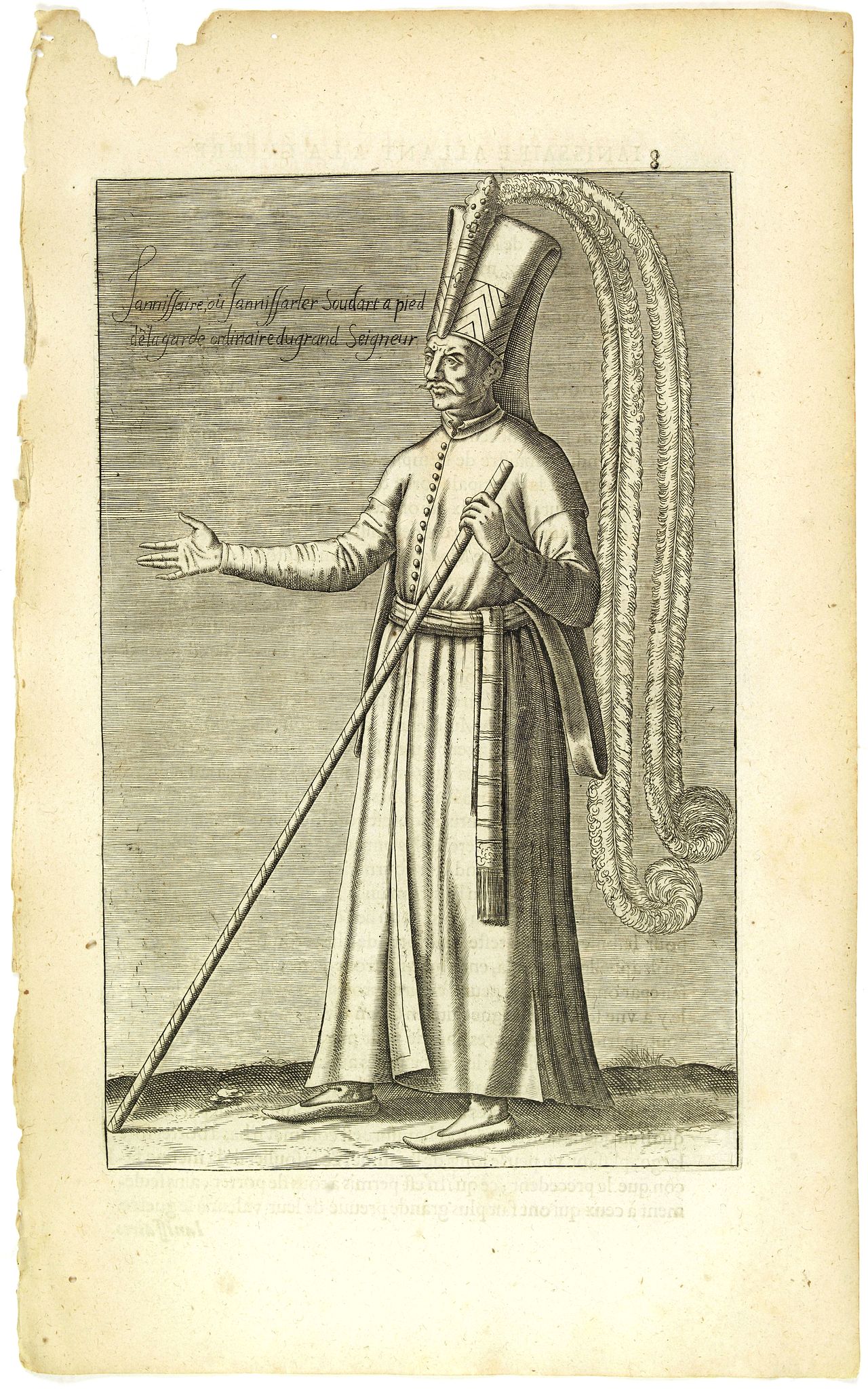 NICOLAS DE NICOLAY, Thomas Artus (sieur d'Embry)., Iannissaire ou Ianissarler Soudart a Pied de la Garde Ordinaire du Grand Seigneur. (8), antique map, old maps