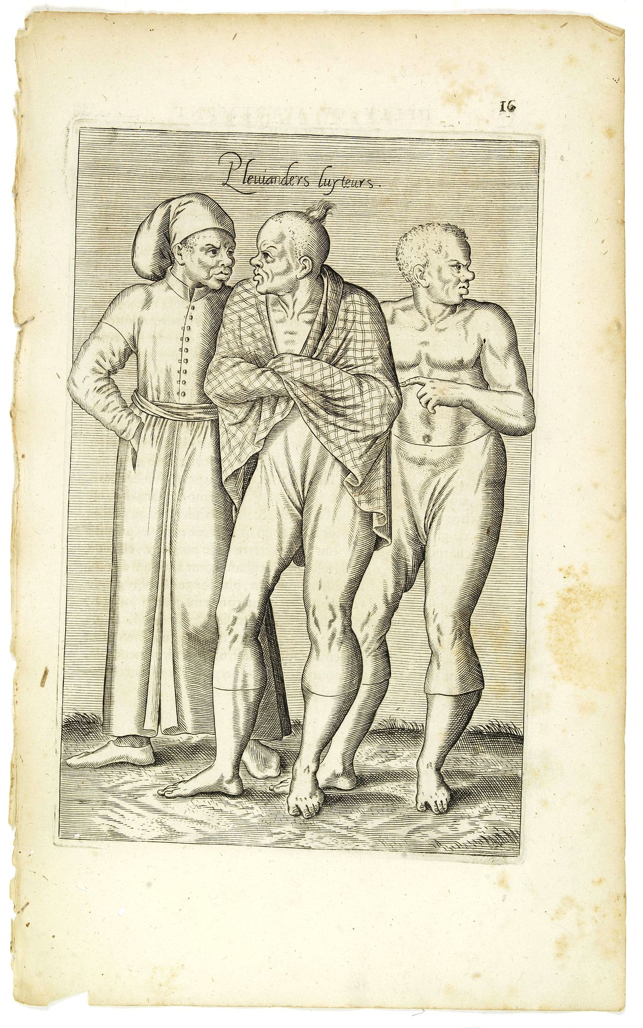 NICOLAS DE NICOLAY, Thomas Artus (sieur d'Embry)., Pleuianders Luyteurs. (16), antique map, old maps