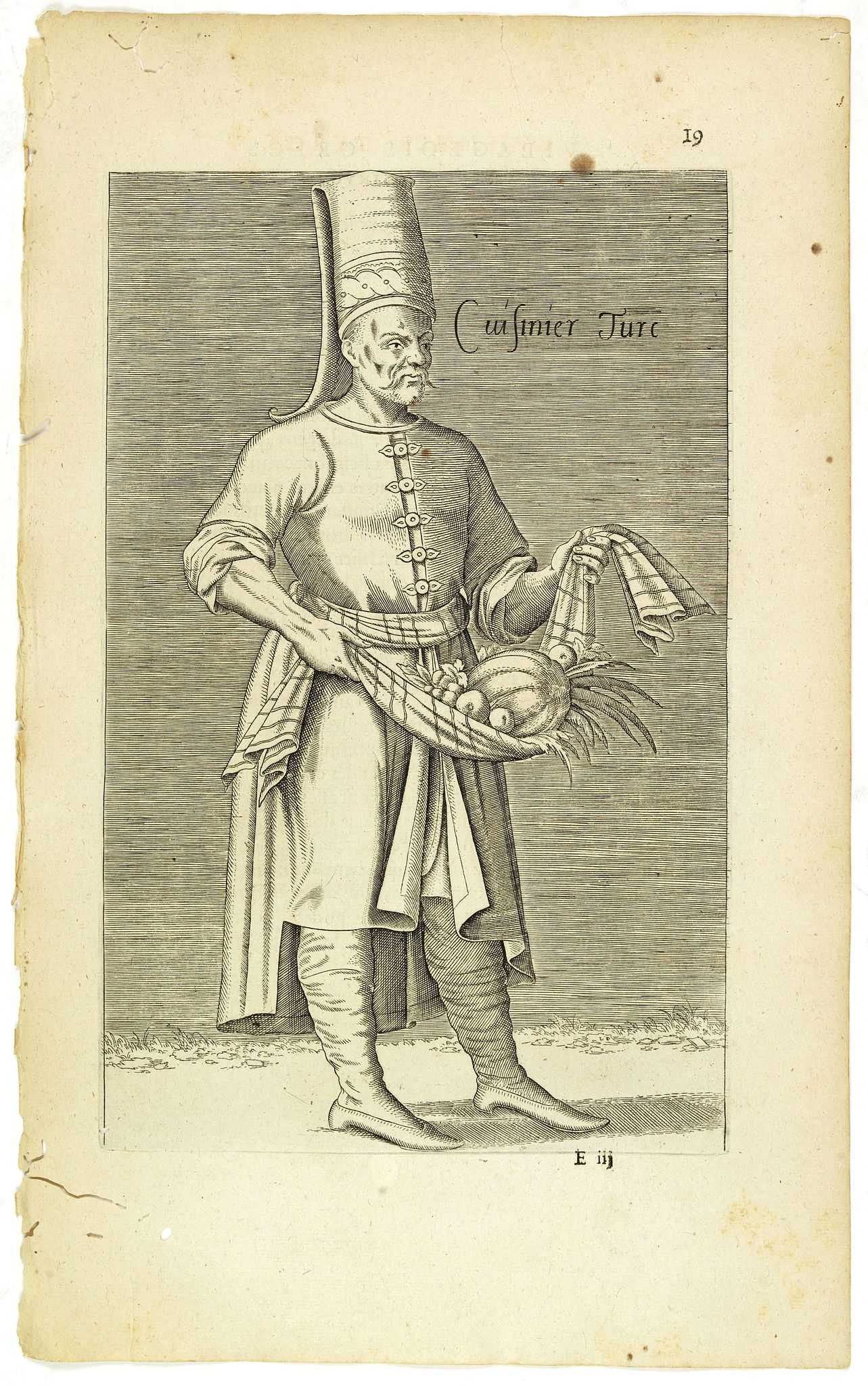 NICOLAS DE NICOLAY, Thomas Artus (sieur d'Embry)., Cuisinier Turc. (19), antique map, old maps