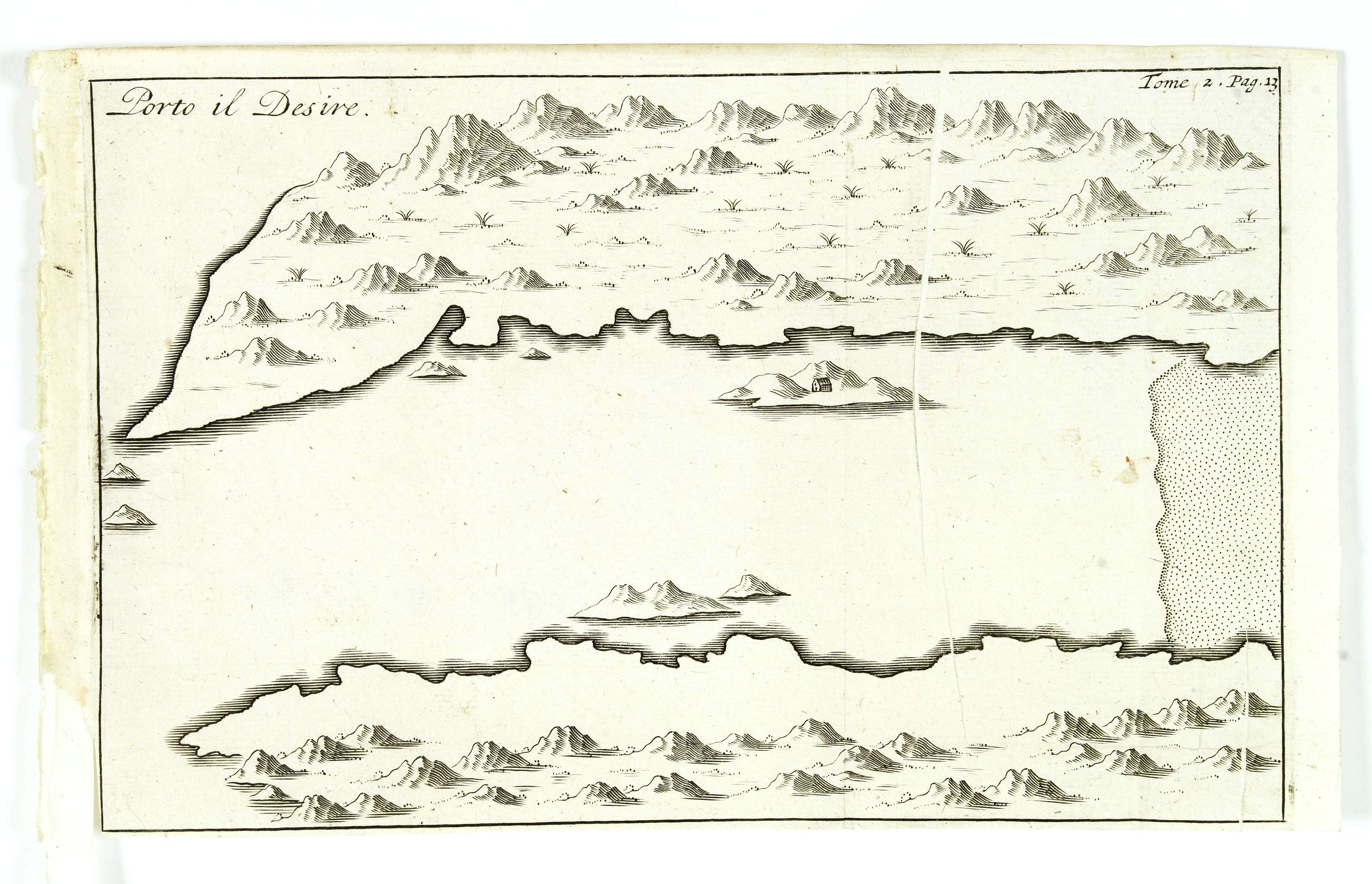 DE RENNEVILLE, R.A.C., Porto il Desire., antique map, old maps