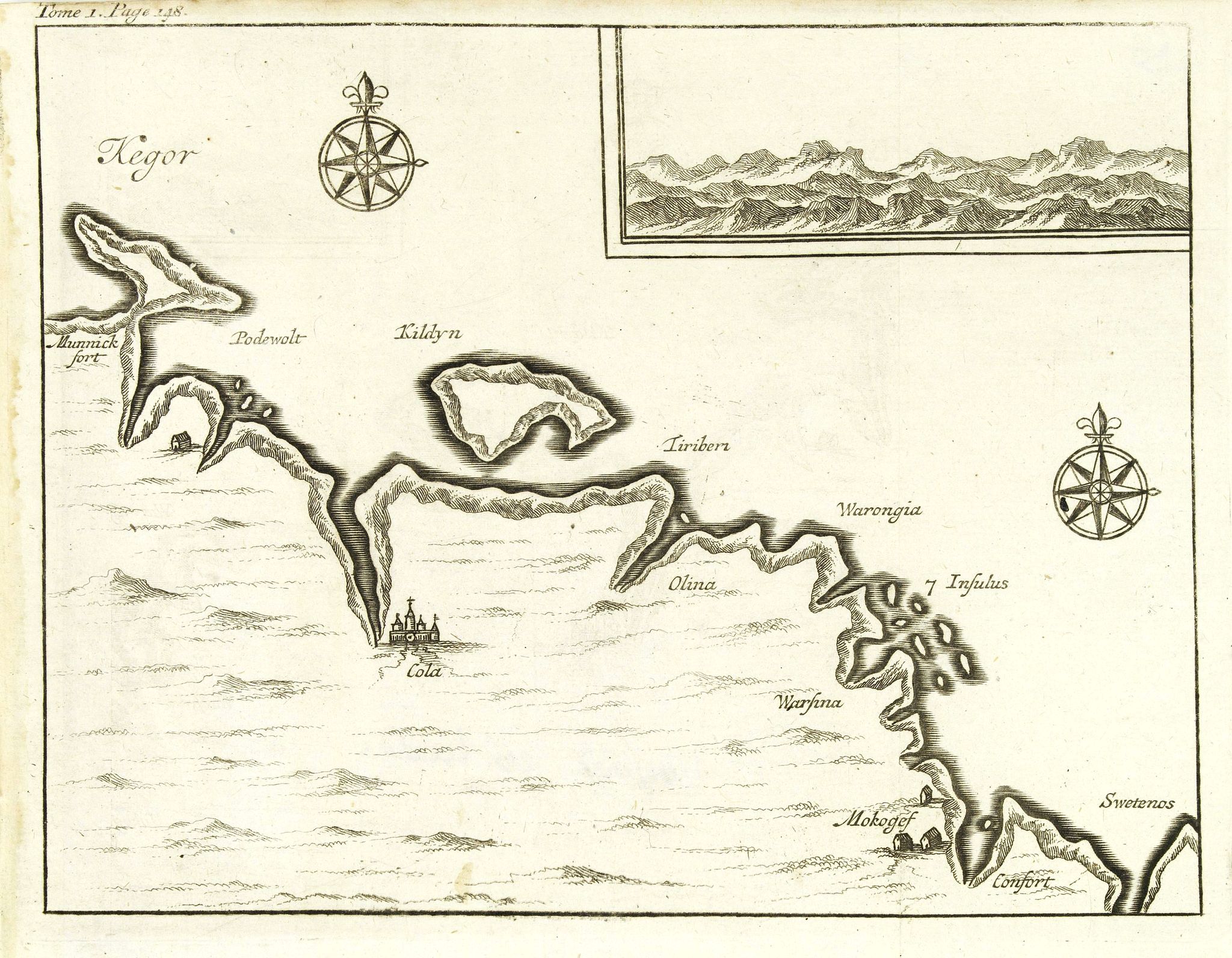 DE RENNEVILLE, R.A.C., (Kegor.), antique map, old maps