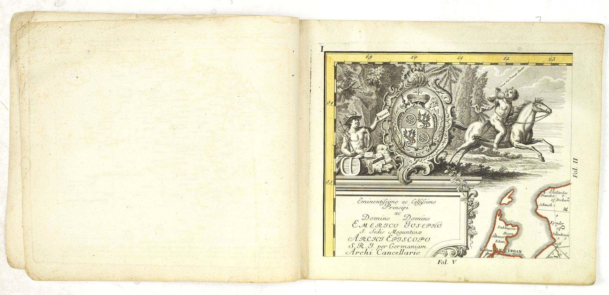 HEGER, F. J., Neue und vollstandige Postkarte durch ganz Deutschland : Mit Kayserl. allergnad. Privilegio / verfertigt von Iohann Iacob von Bors zu Overen . und nach seinem Ableben ubersehen von Franz Ioseph Heger. . ., antique map, old maps