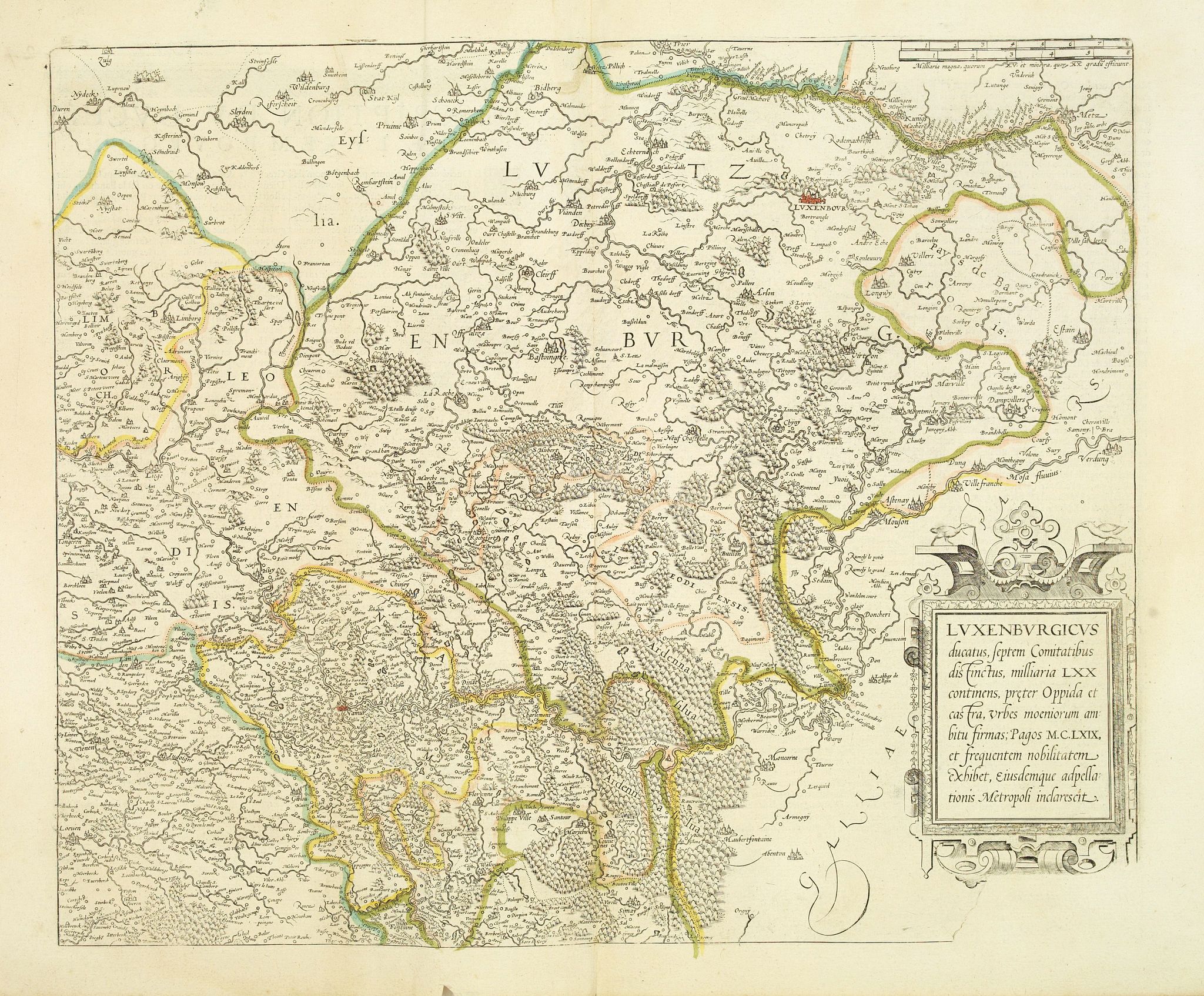 BOISSEAU, J., Luxenburgicus ducatus, septem Comitatibus. . ., antique map, old maps