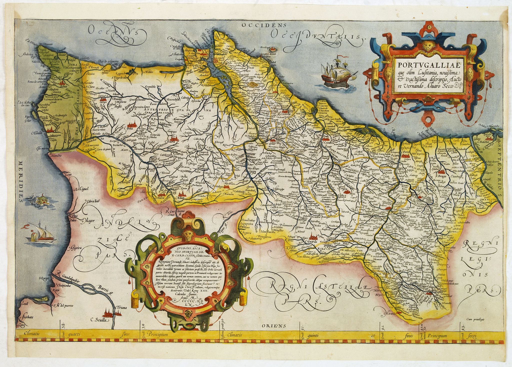 ORTELIUS, A., Portugalliae que olim Lusitania., antique map, old maps