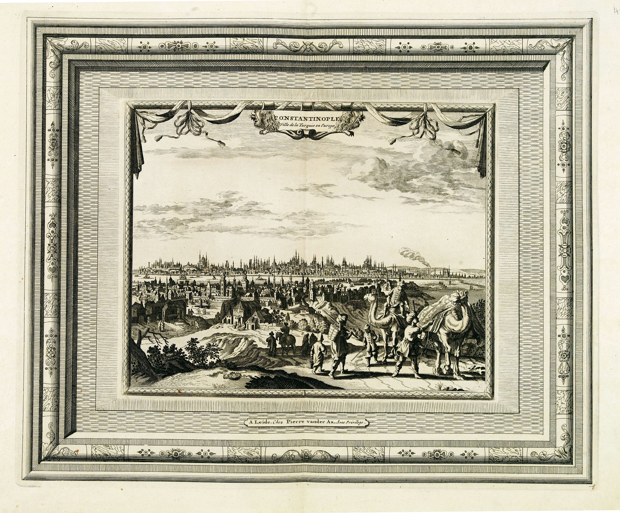 AA, P. van der, Constantinople Ville de la Turquie en Europe., antique map, old maps