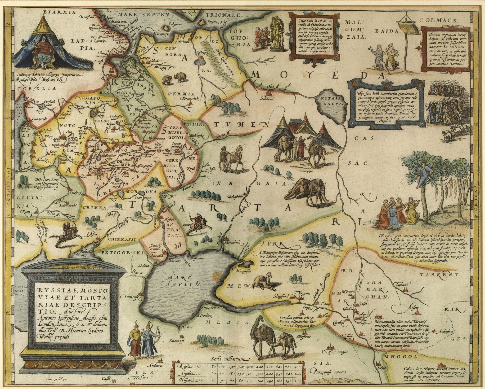 ORTELIUS, A., Russiae, Moscoviae et Tartariae Descriptio., antique map, old maps