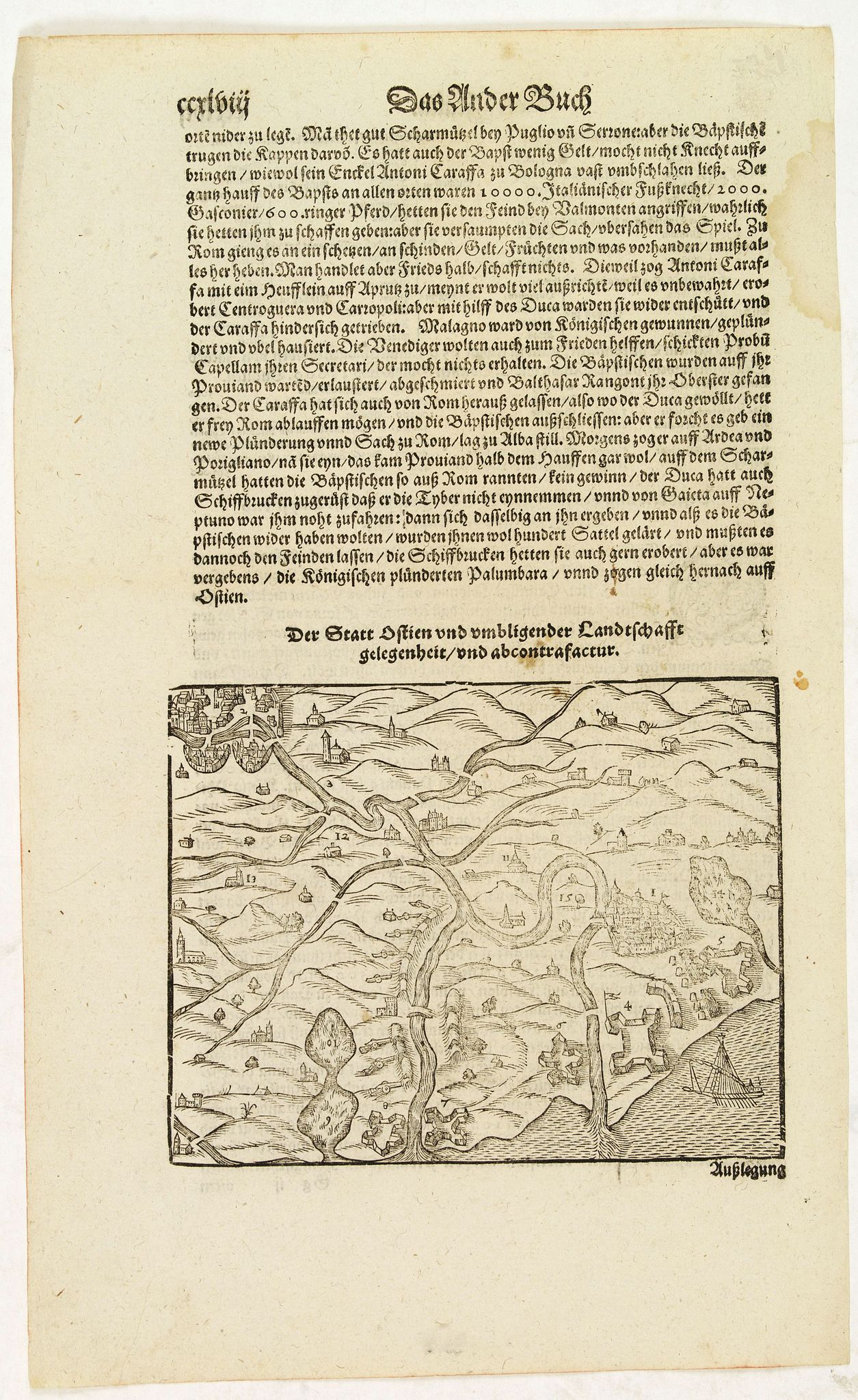 MÜNSTER, S., Der Statt Istien und umbligender Landschafft gelegenheit und abcontrafactur., antique map, old maps