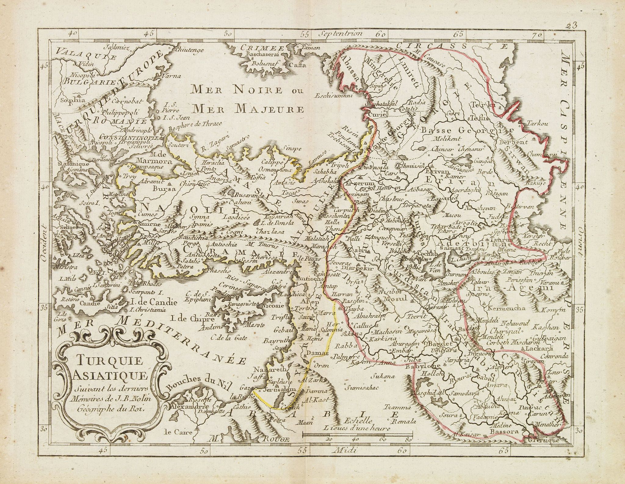 MONDHARE, L.J. / NOLIN, J.B., Turquie Asiatique. . ., antique map, old maps