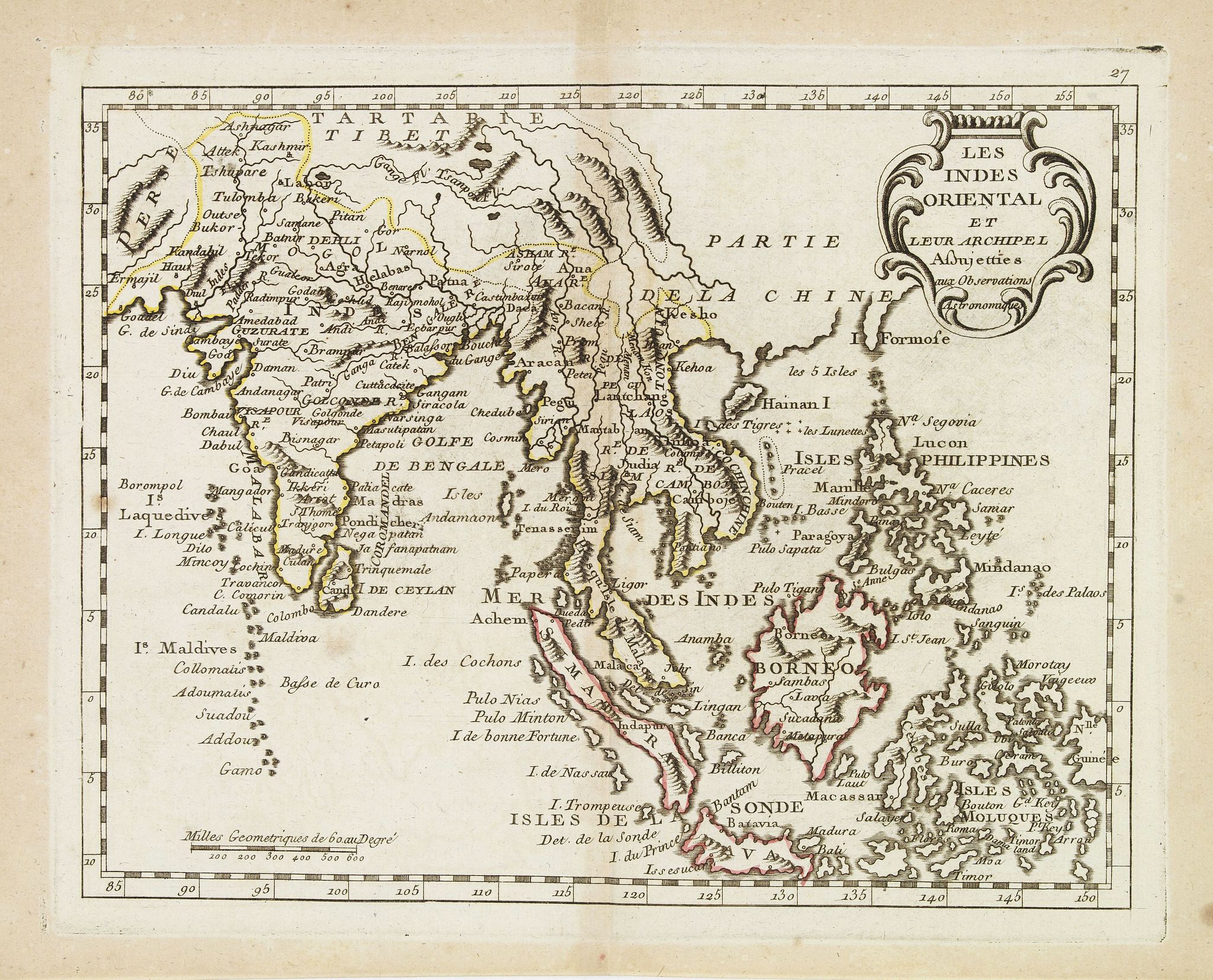 MONDHARE, L.J. / NOLIN, J.B., Les Indes oriental et leur archipel. . ., antique map, old maps