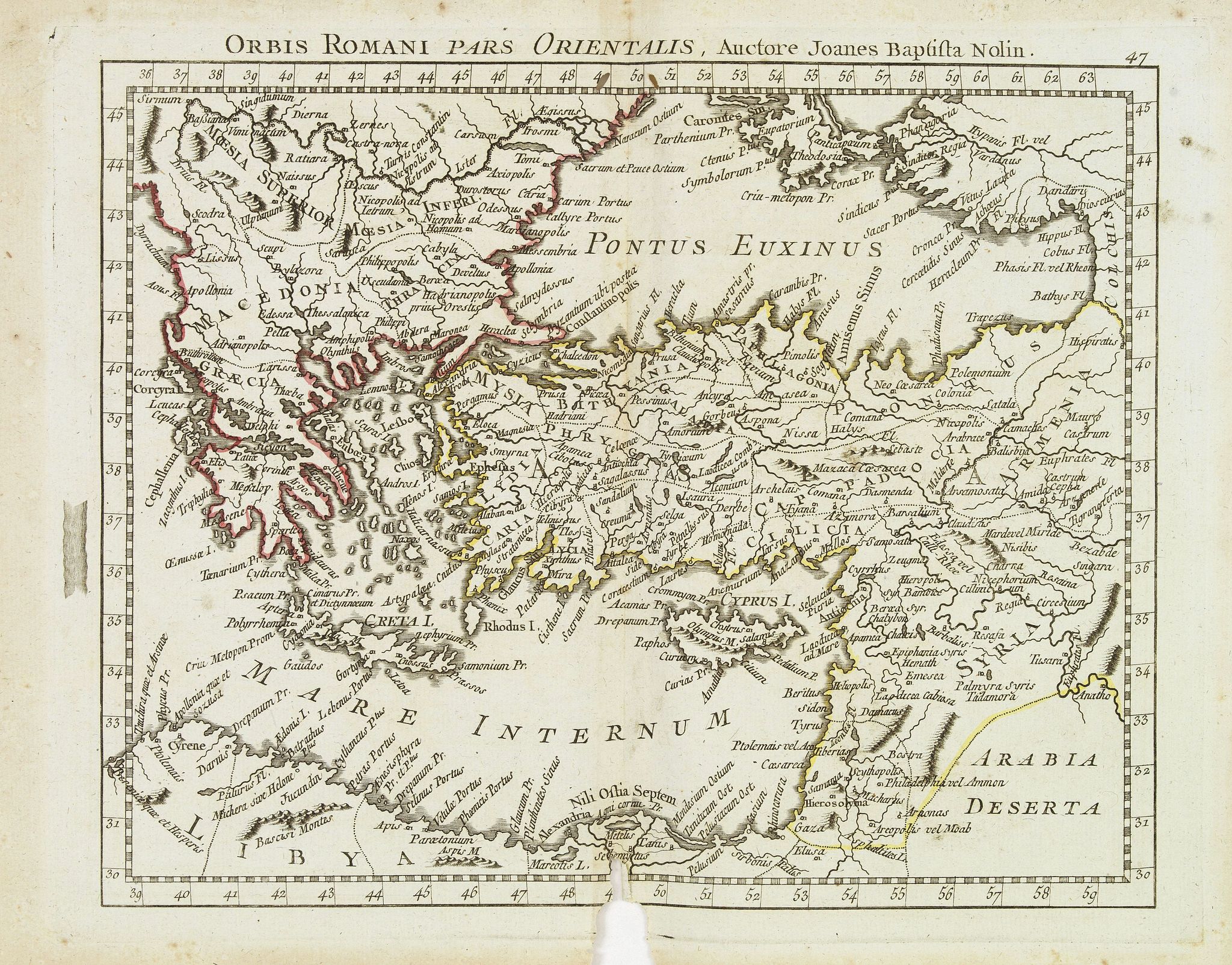 MONDHARE, L.J. / NOLIN, J.B., Orbis Romani Pars Orientalis. . ., antique map, old maps
