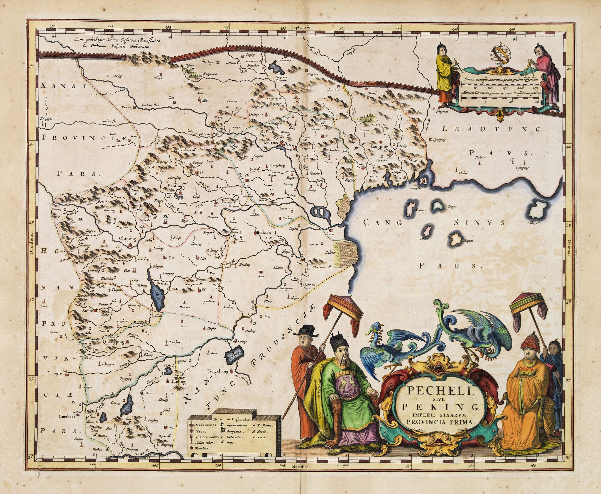 BLAEU, W., Pecheli sive Peking imperii sinarum provincia prima., antique map, old maps