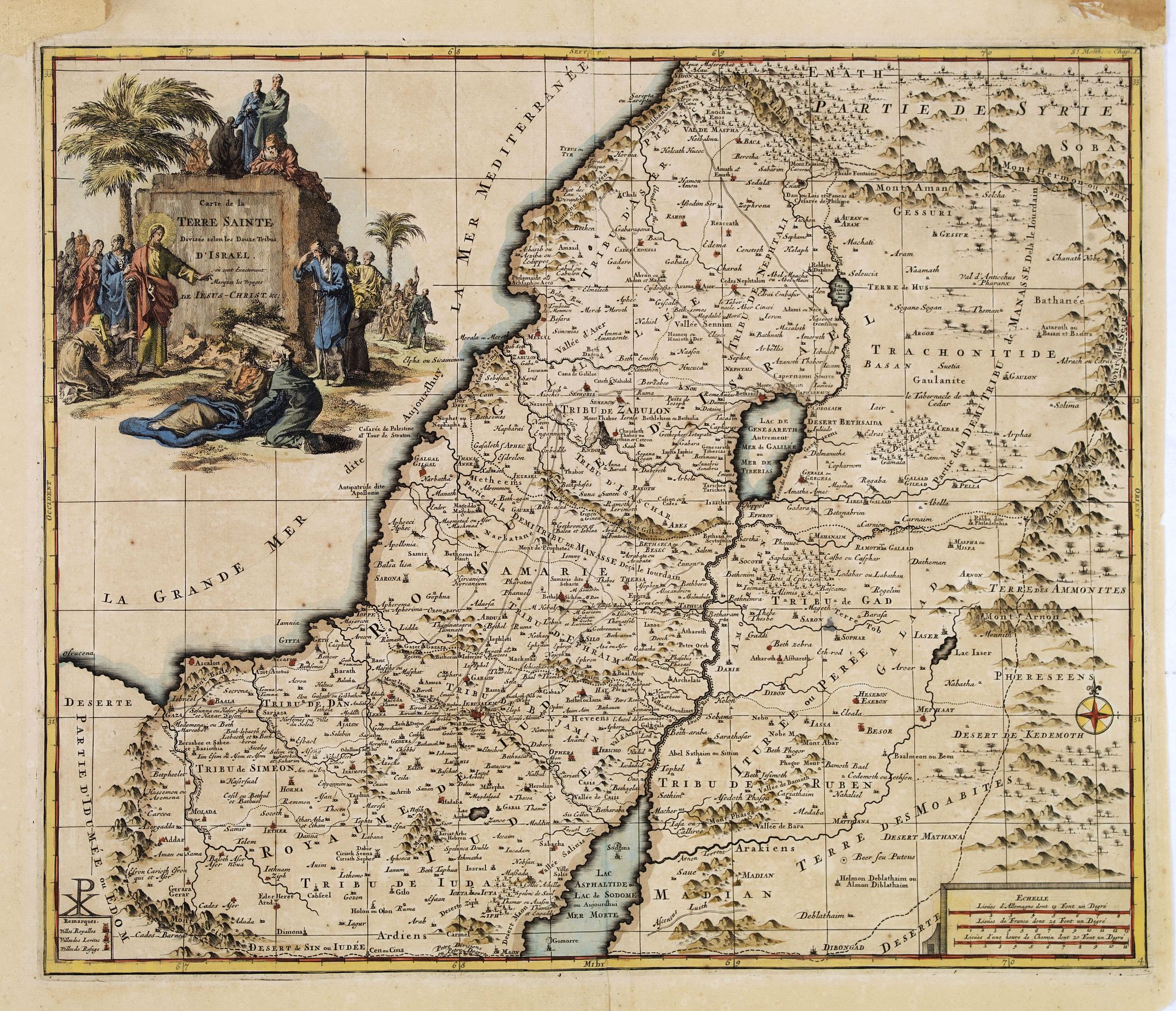 COVENS, I./ MORTIER, C., Carte de la TERRE SAINTE.., antique map, old maps