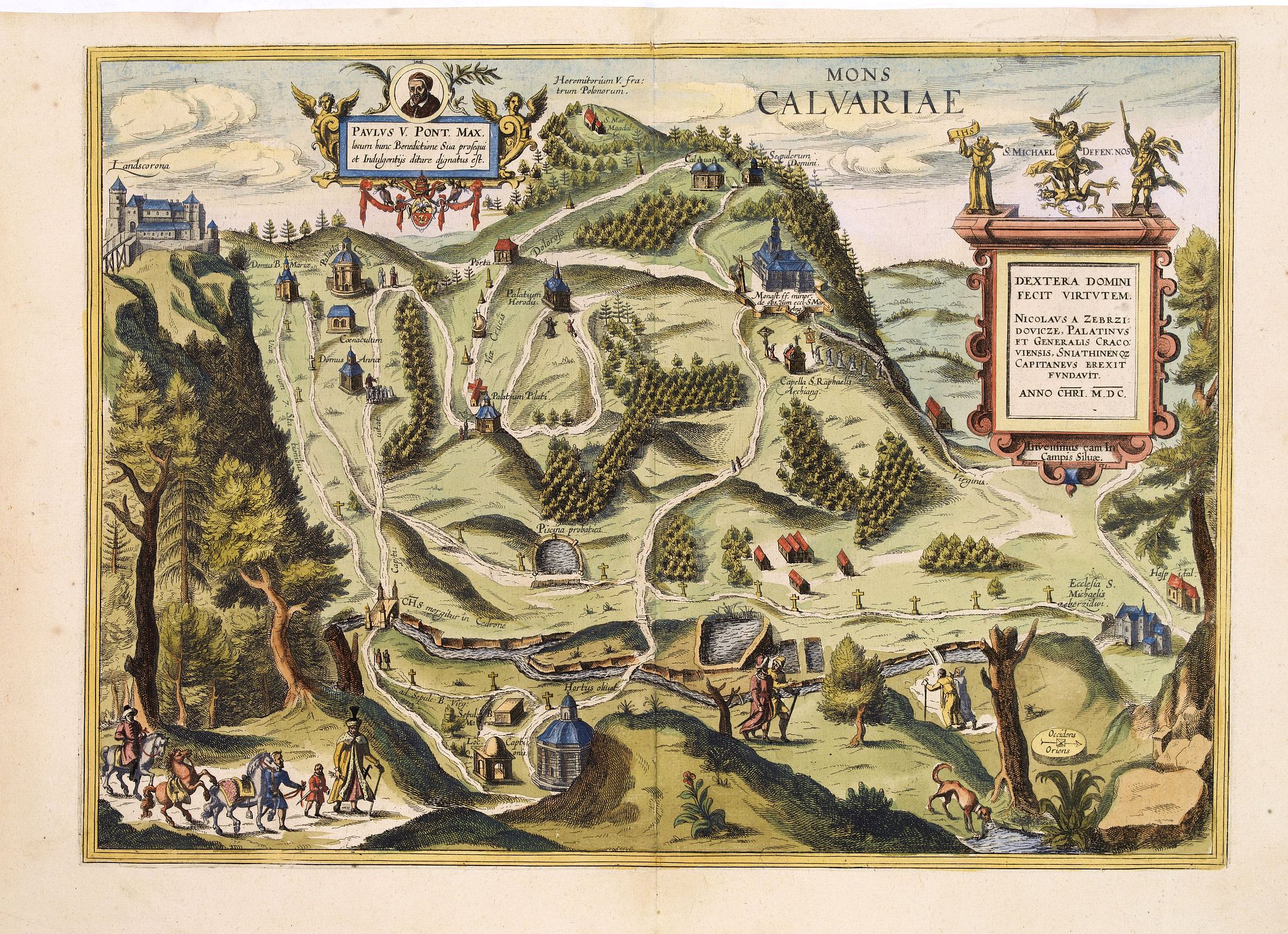 BRAUN,G. / HOGENBERG, F., Mons Calvariae. . ., antique map, old maps