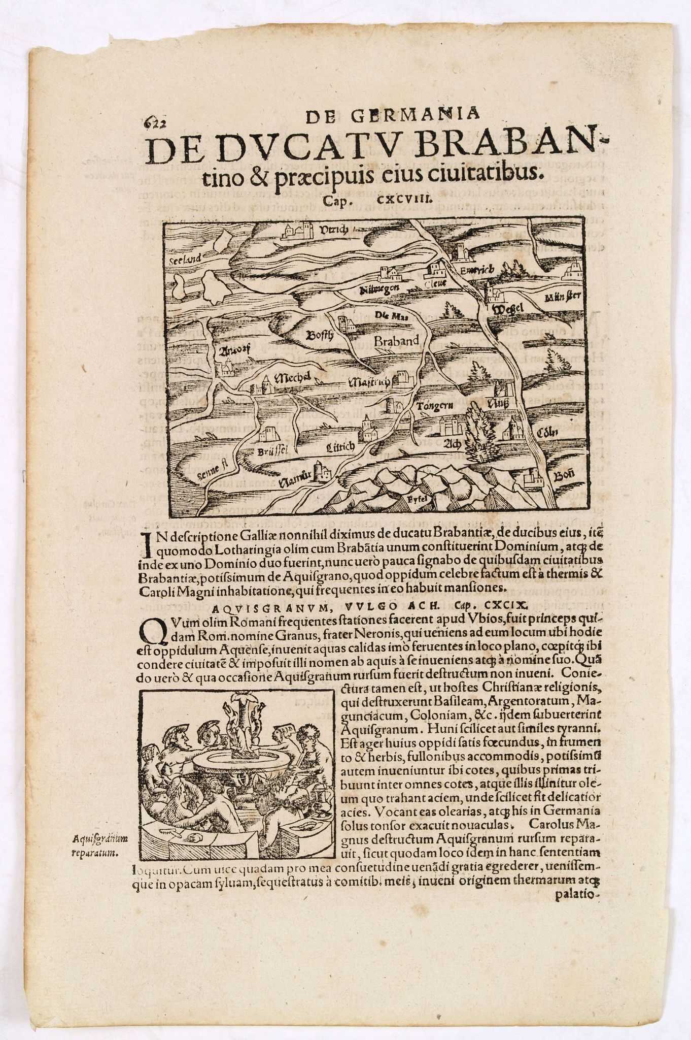 MÜNSTER, S., De Germania de Ducatu Brabantino. . . (Brabant), antique map, old maps