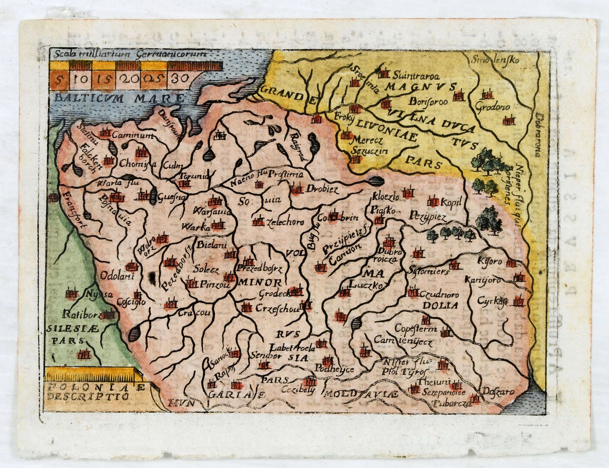ORTELIUS,A./ GALLE,T., Poloniae descriptio., antique map, old maps