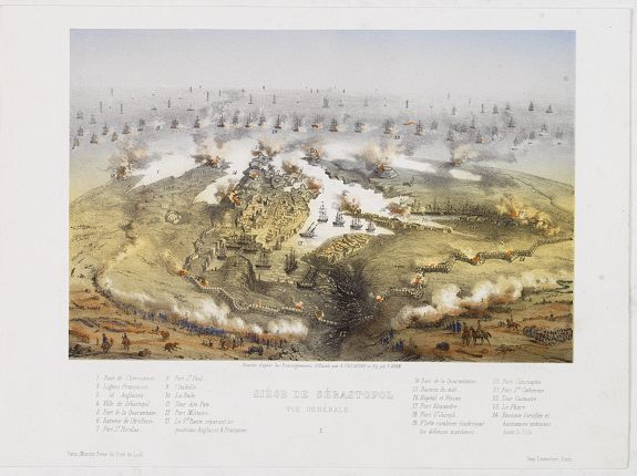 LEMERCIER., Siège de Sébastopol Vue générale. 2, antique map, old maps