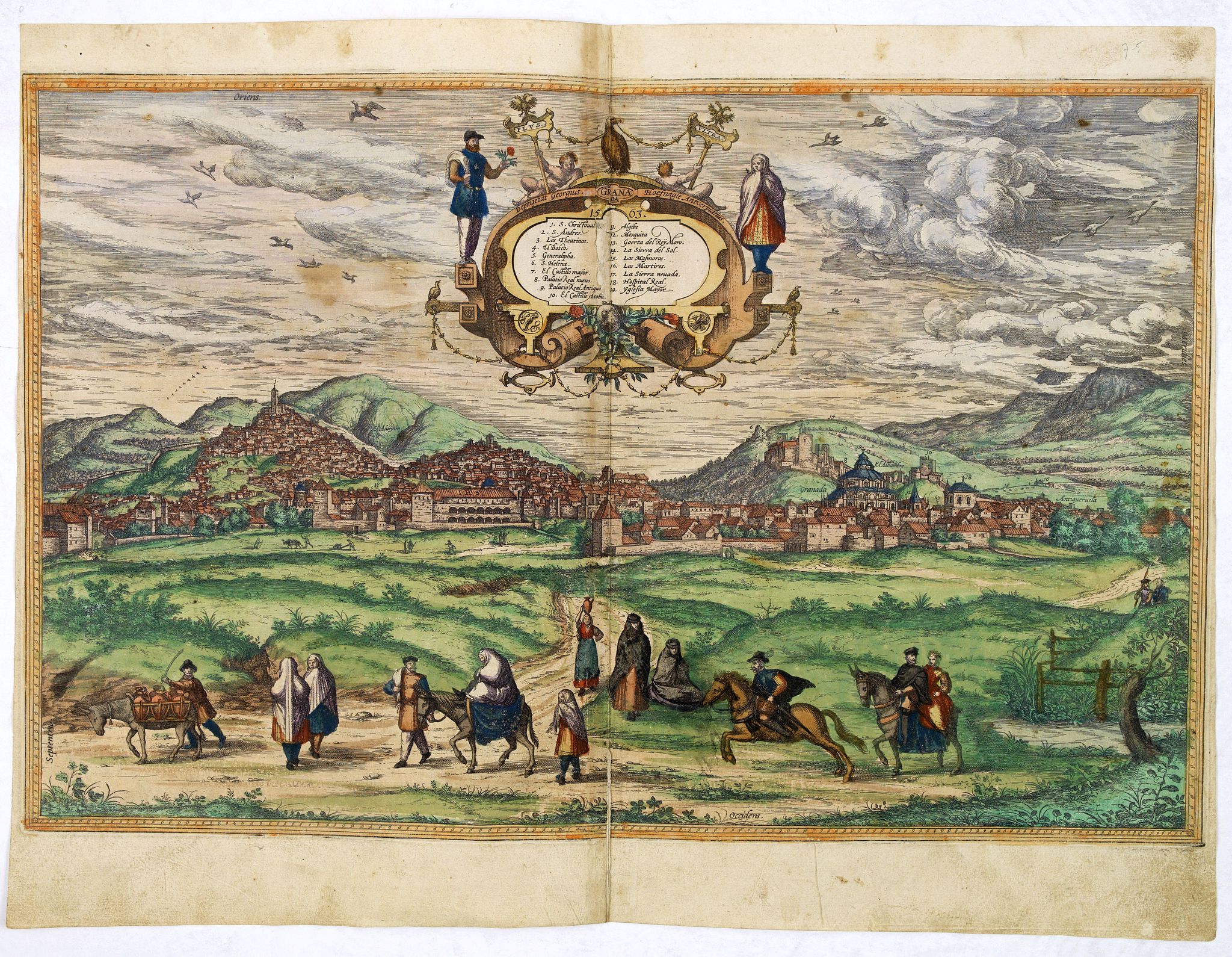 BRAUN,G. / HOGENBERG, F., Granada 1563., antique map, old maps