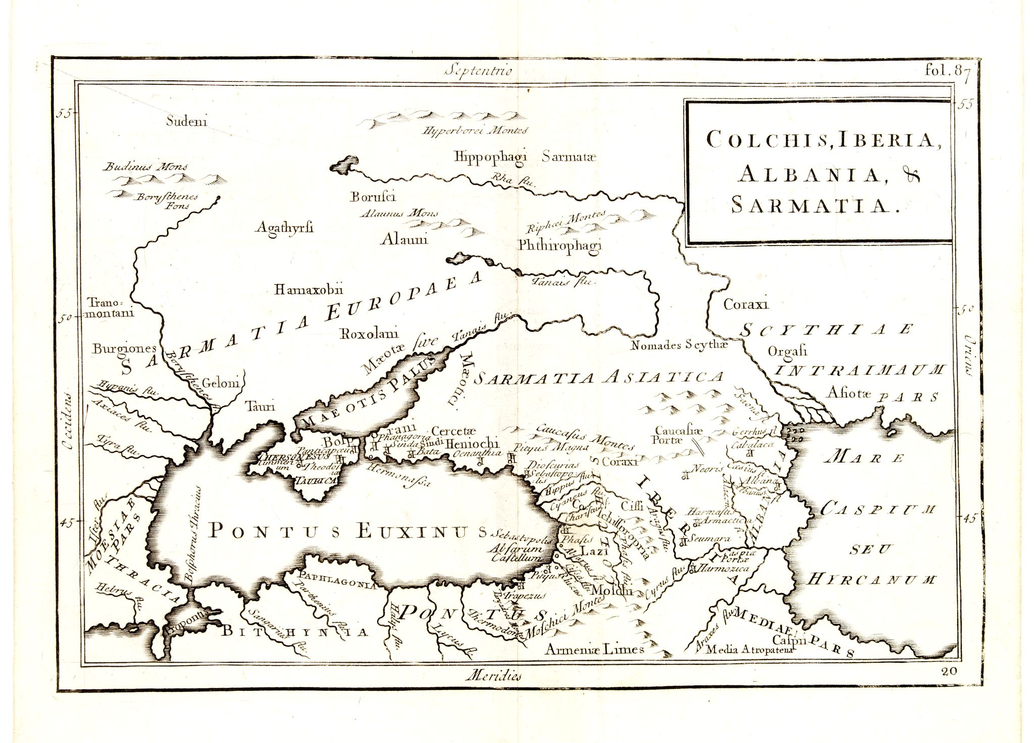 CELLARIUS, C., Colchis, Iberia, Albania.., antique map, old maps