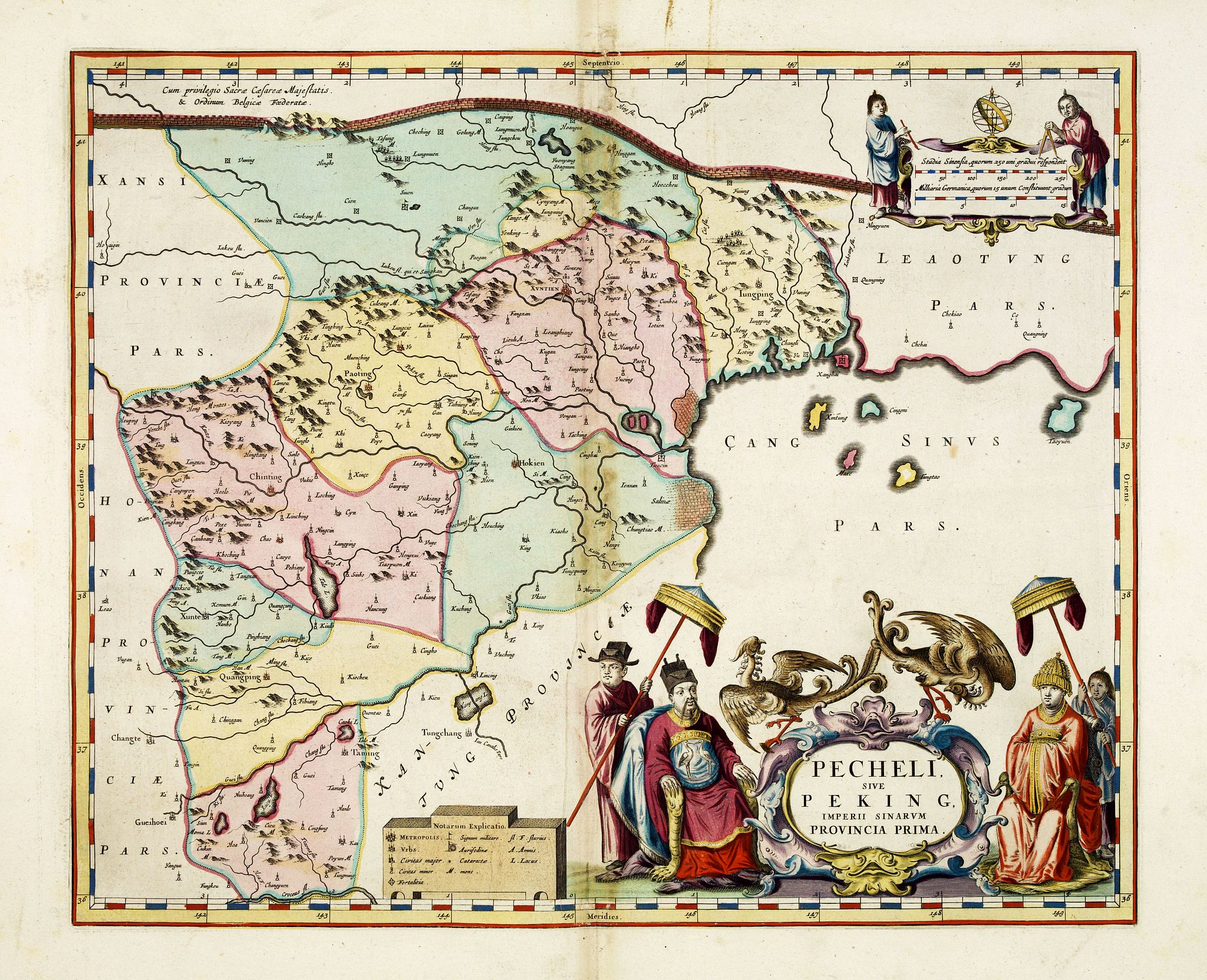 BLAEU, W., Pecheli sive Peking imperii sinarum provincia prima., antique map, old maps