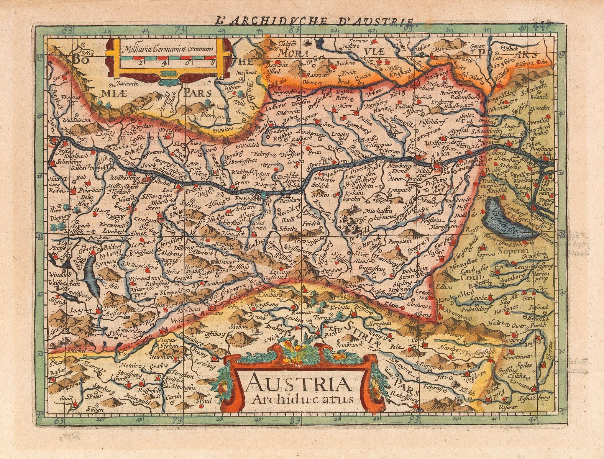 MERCATOR,G./ JANSSONIUS, J., Austria archiducatus., antique map, old maps