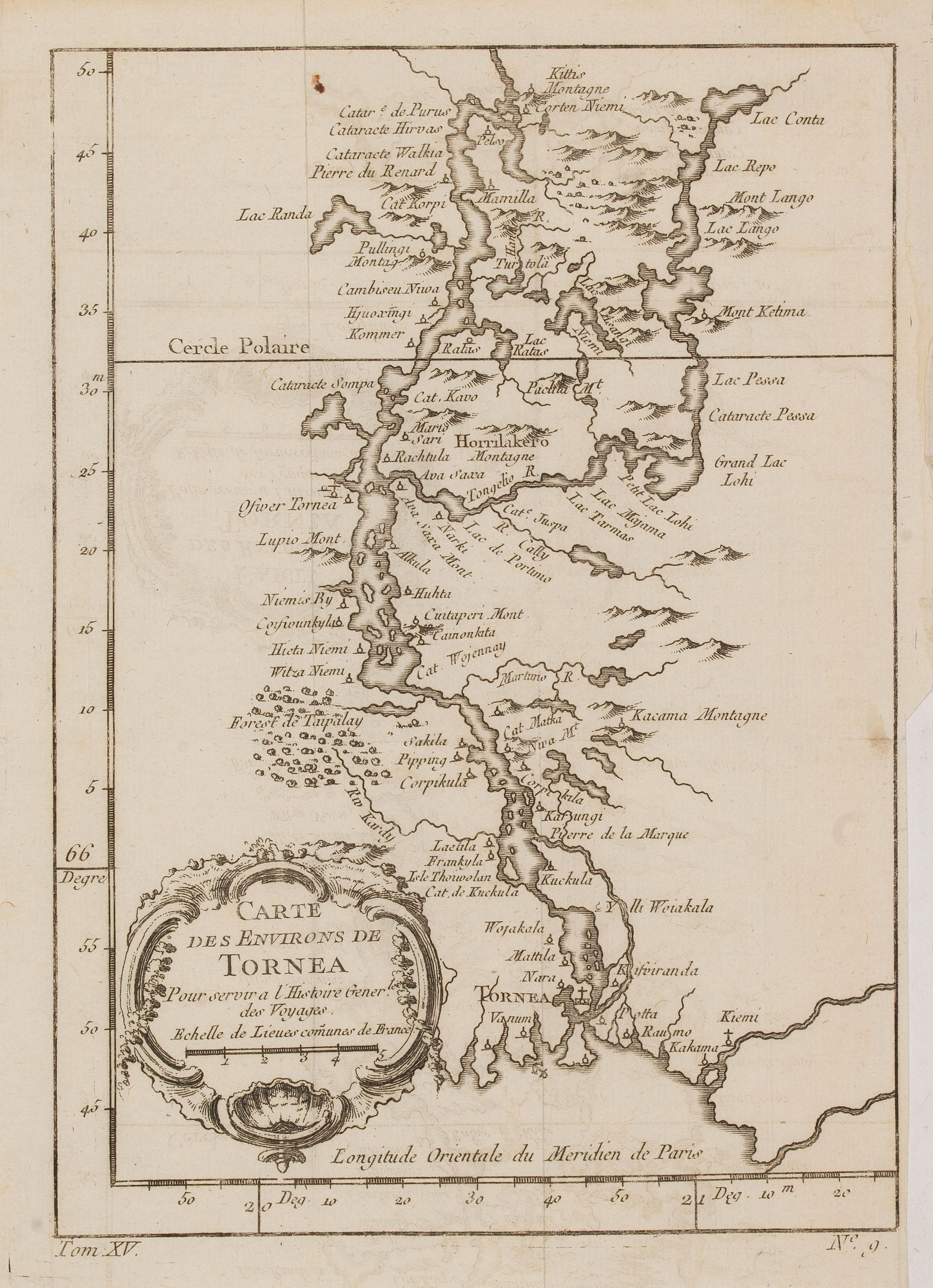 BELLIN, J.N., Carte des environs de Tornea. . ., antique map, old maps