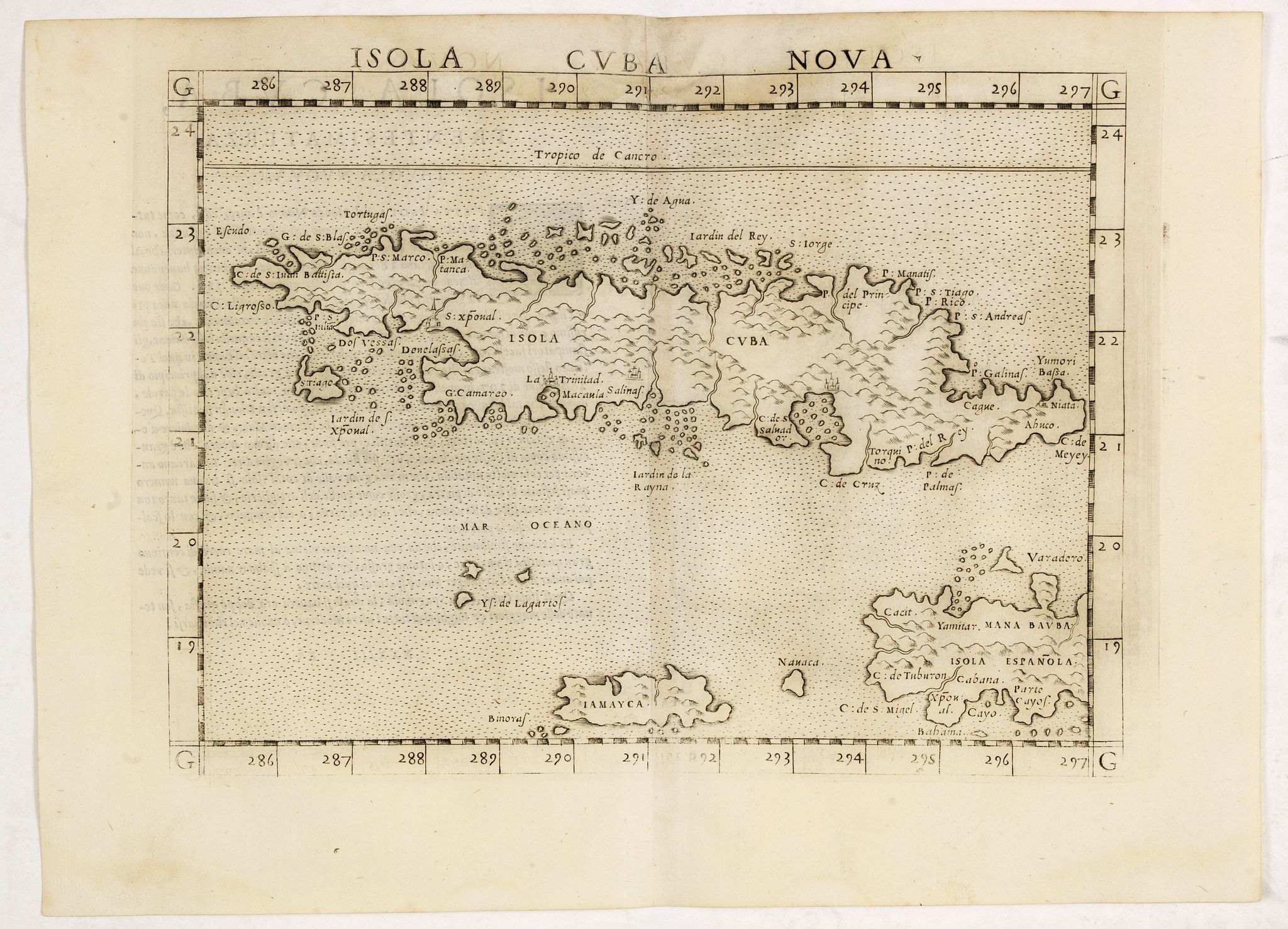 RUSCELLI, G., Isola Cuba Nova., antique map, old maps