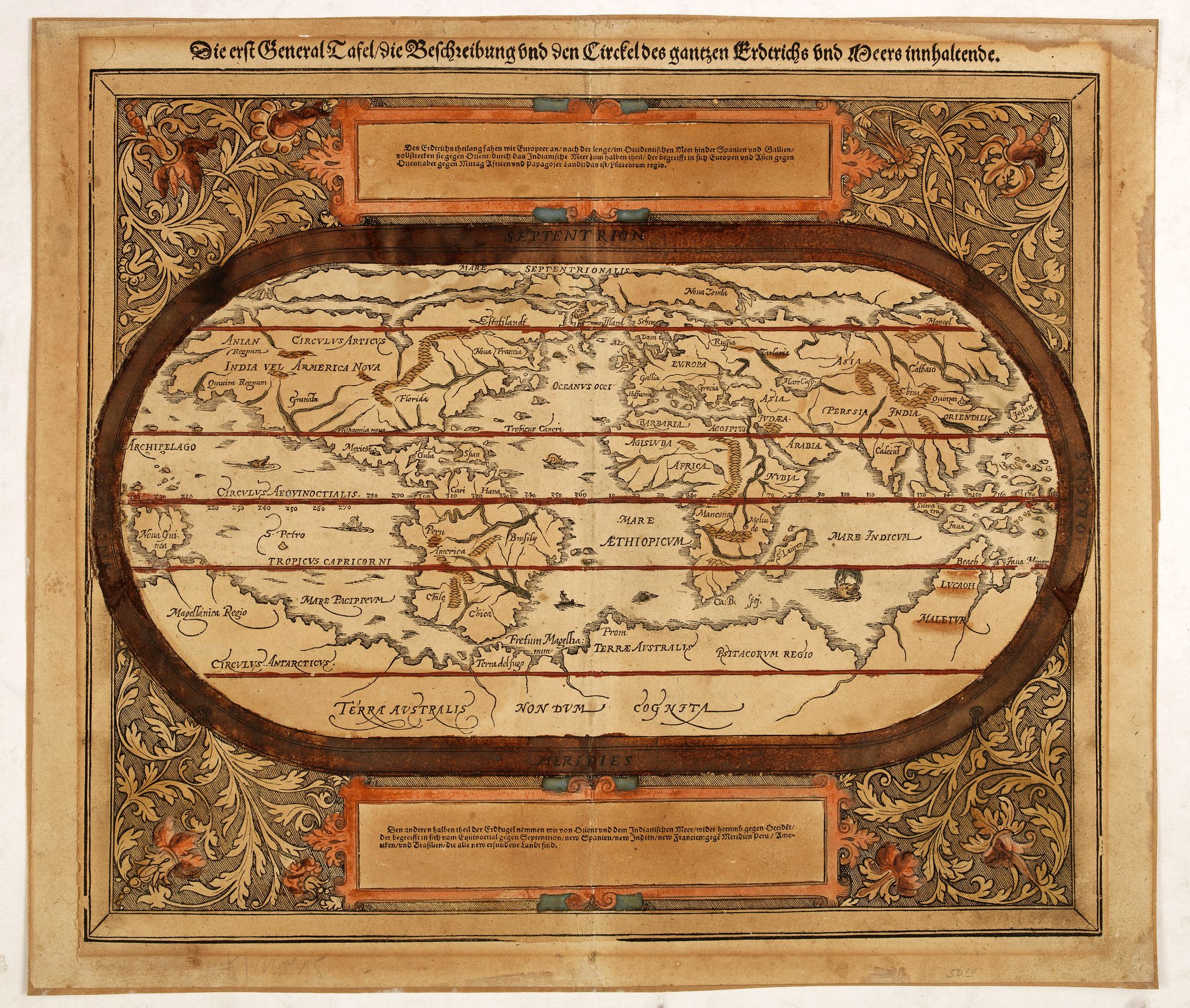MÜNSTER, S., Die erste General Tafel., antique map, old maps