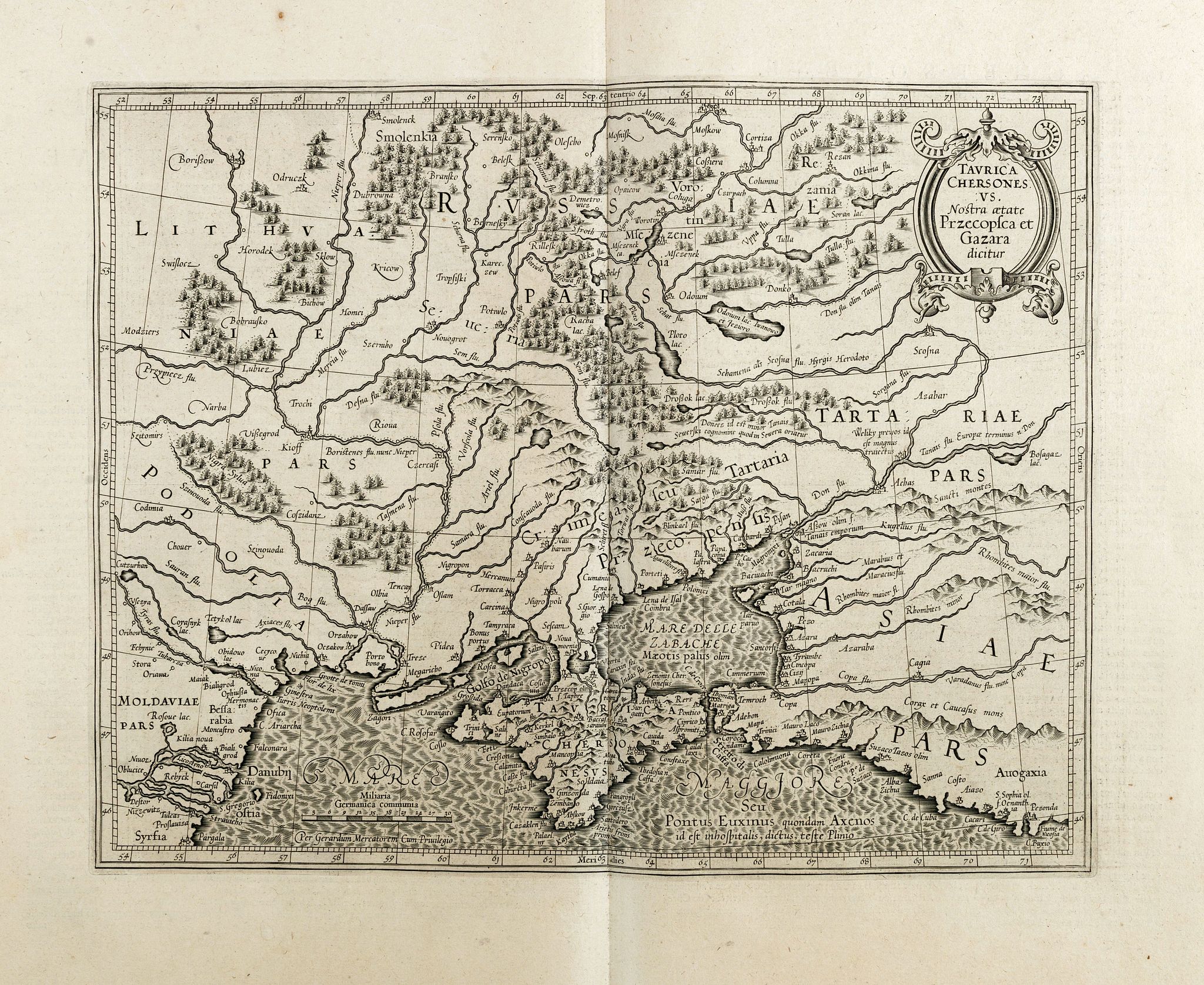 MERCATOR, G. / HONDIUS, J., Taurica Chersonesus., antique map, old maps