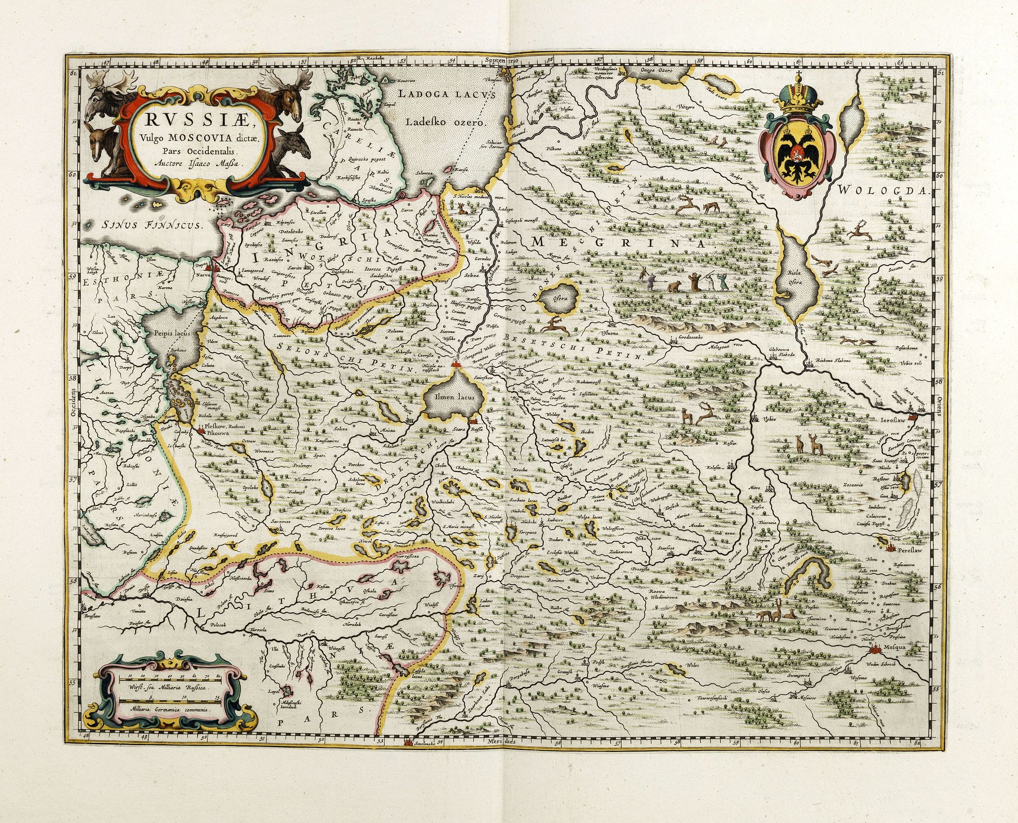 BLAEU, J., Russiae, vulgo moscoviae dictae, pars occidentalis., antique map, old maps