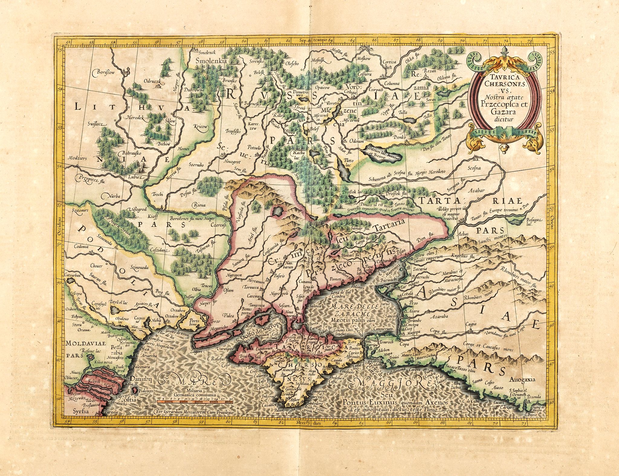 MERCATOR, G. / HONDIUS, J., Taurica Chersonesus., antique map, old maps