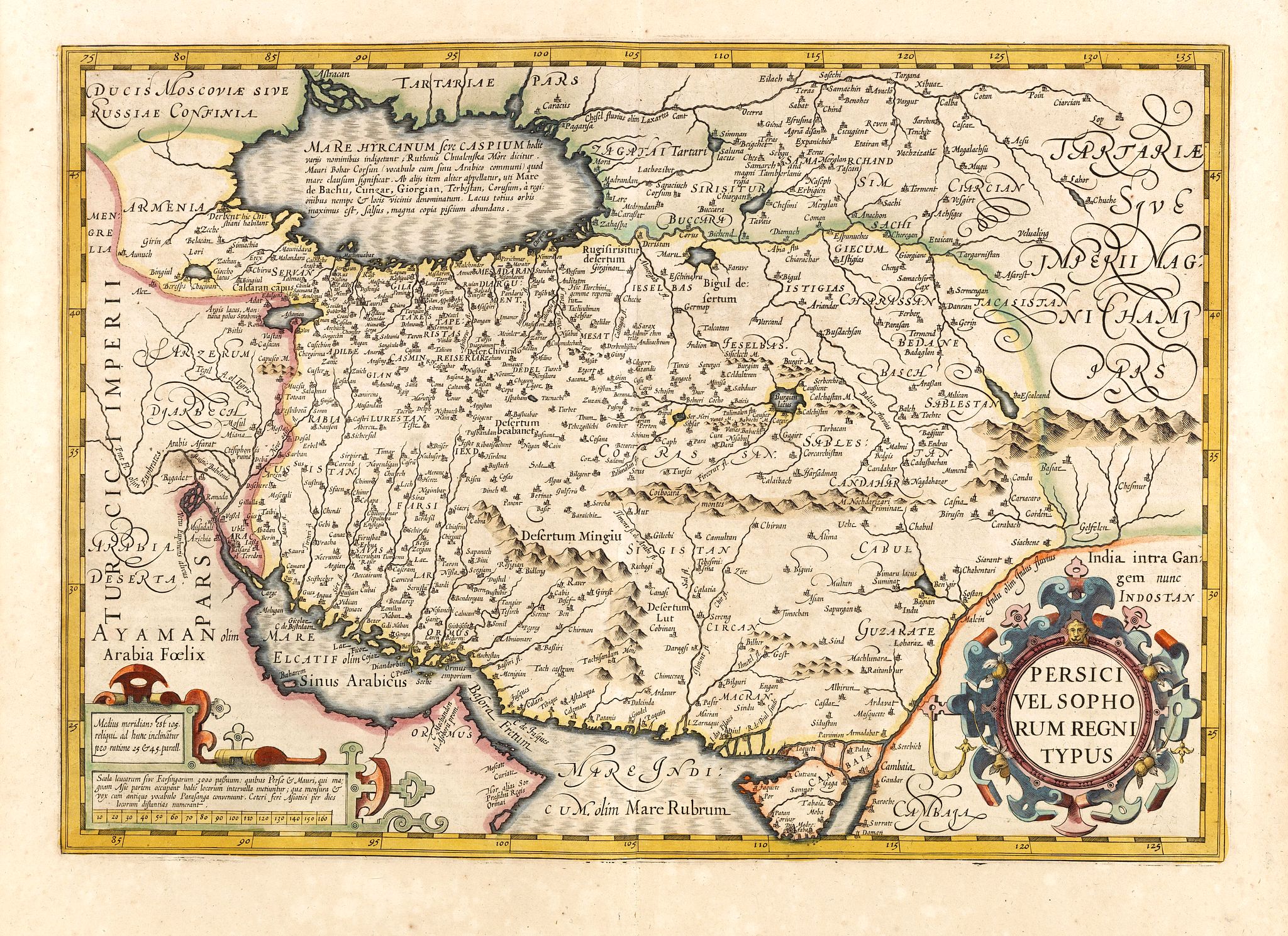 MERCATOR, G / HONDIUS, J., Persici vel sopho rum regni typus., antique map, old maps