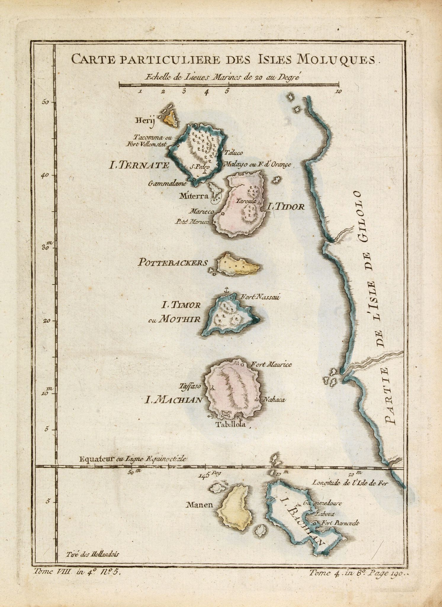 BELLIN, J.N., Carte Particuliere Des Isles Moluques. . ., antique map, old maps