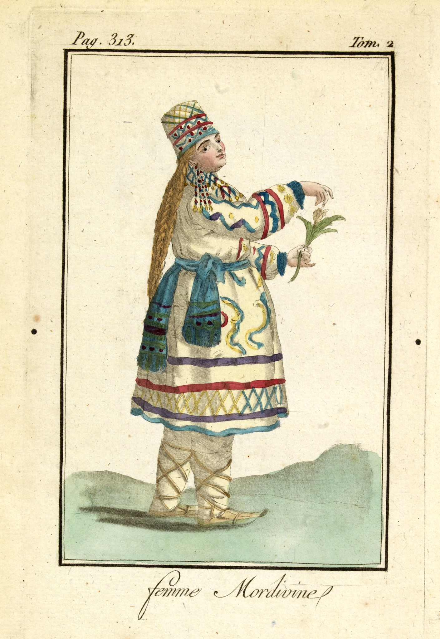GRASSET DE SAINT SAUVEUR, J., Femme Mordivine., antique map, old maps