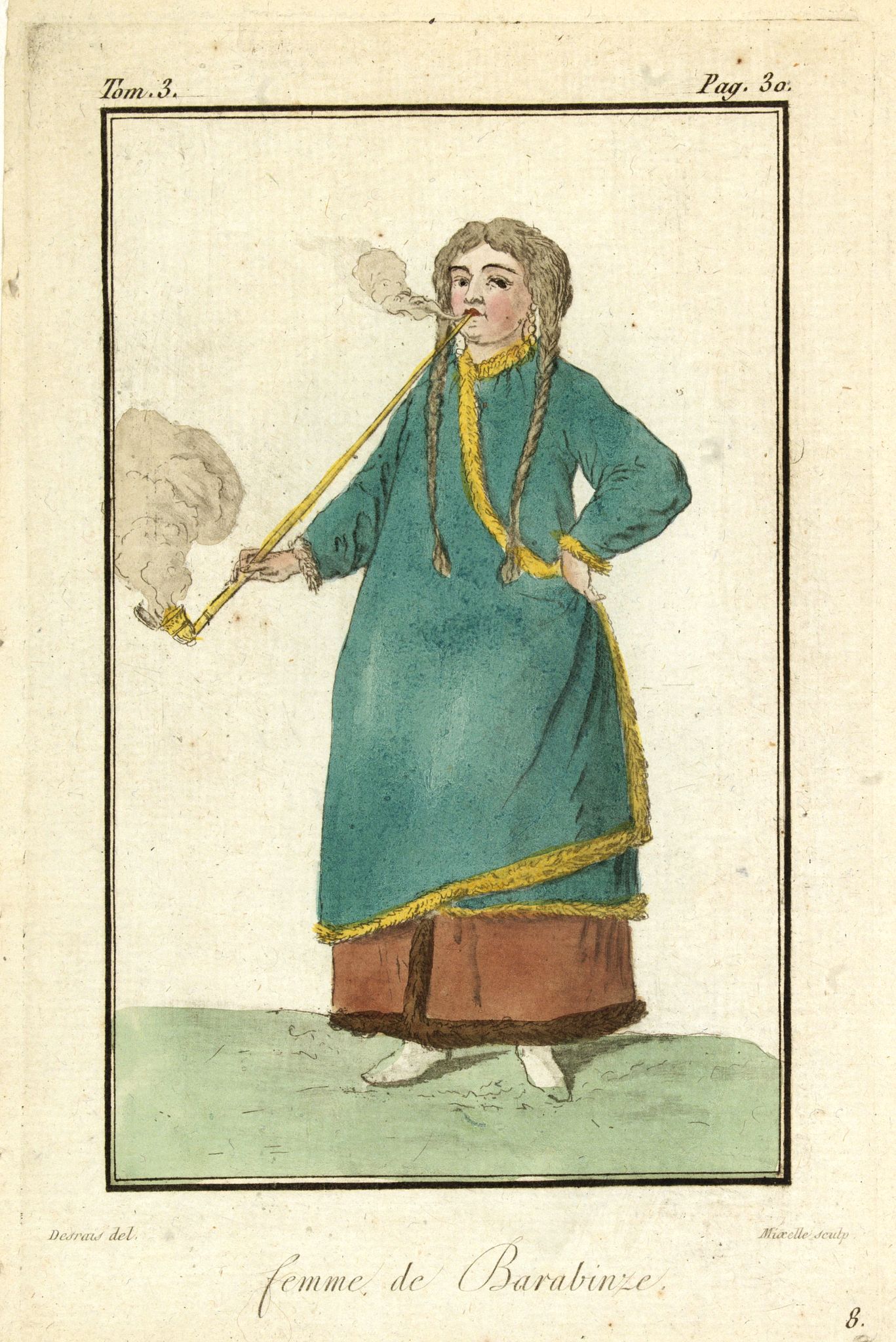 GRASSET DE SAINT SAUVEUR, J., Femme de Barabinze., antique map, old maps