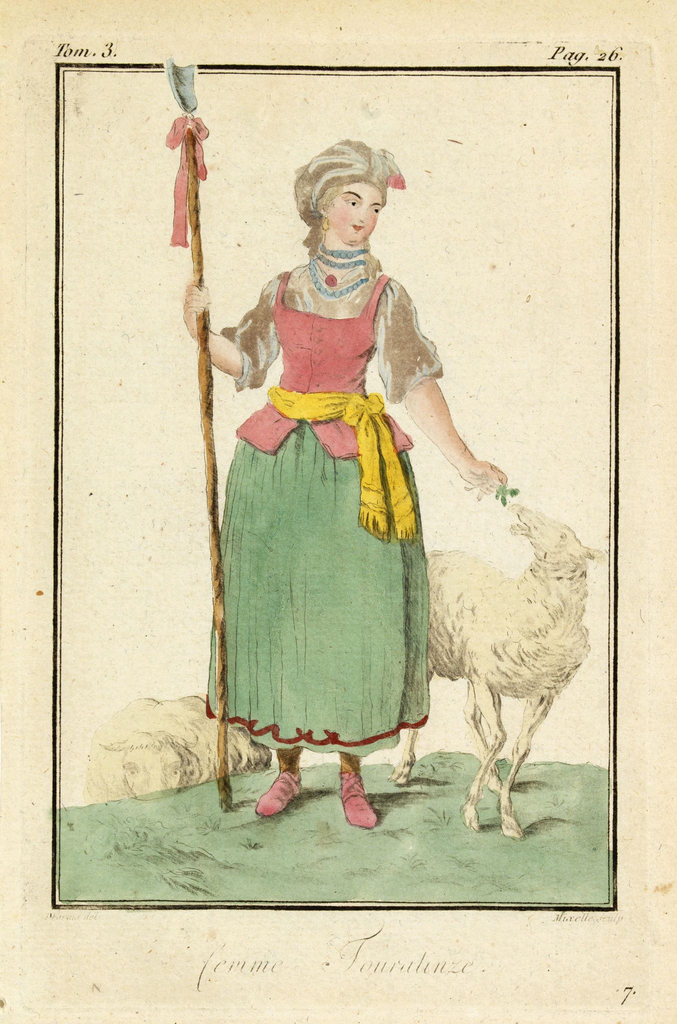 GRASSET DE SAINT SAUVEUR, J., Femme Tschermifse., antique map, old maps