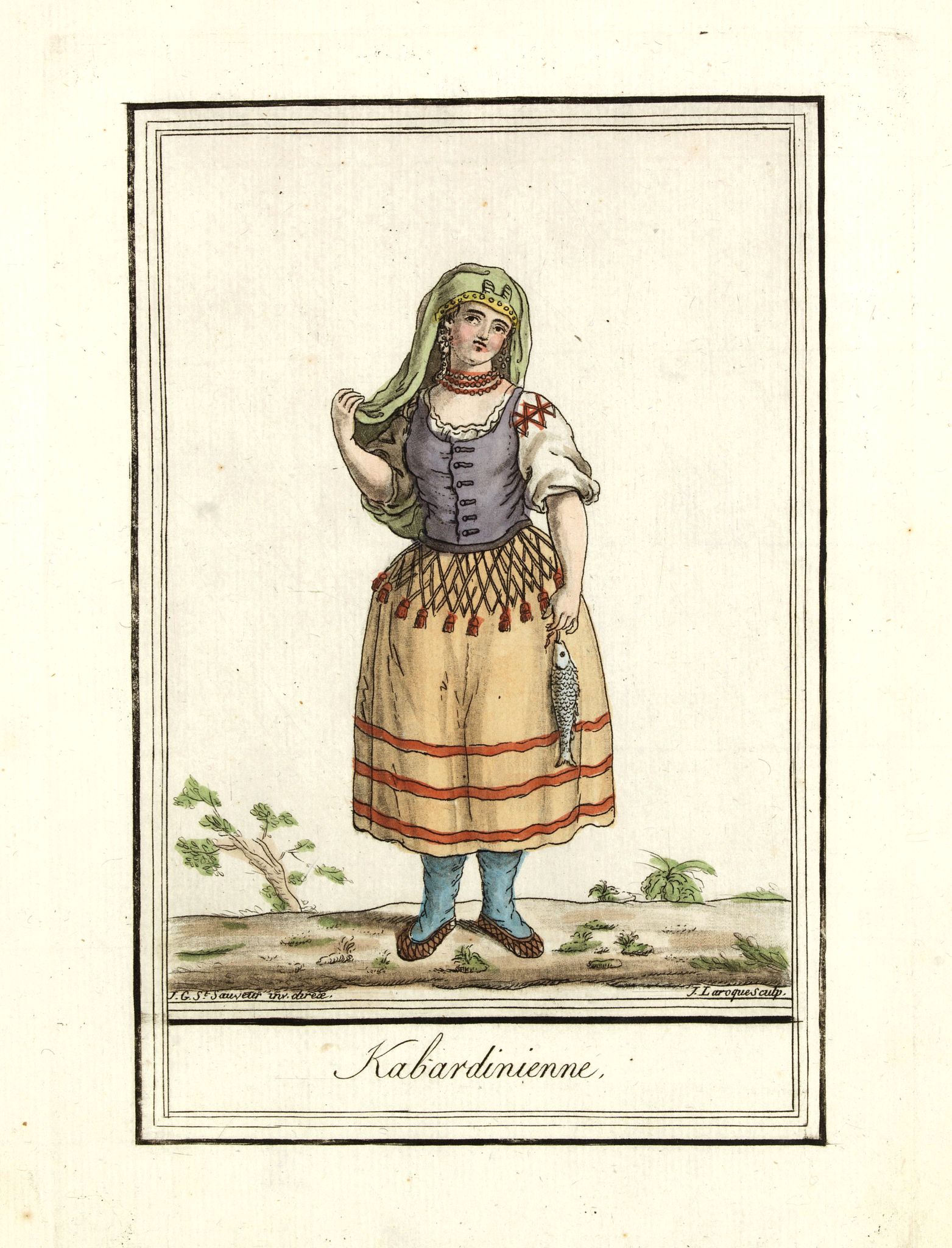 GRASSET DE SAINT SAUVEUR, J., Kabardinienne., antique map, old maps