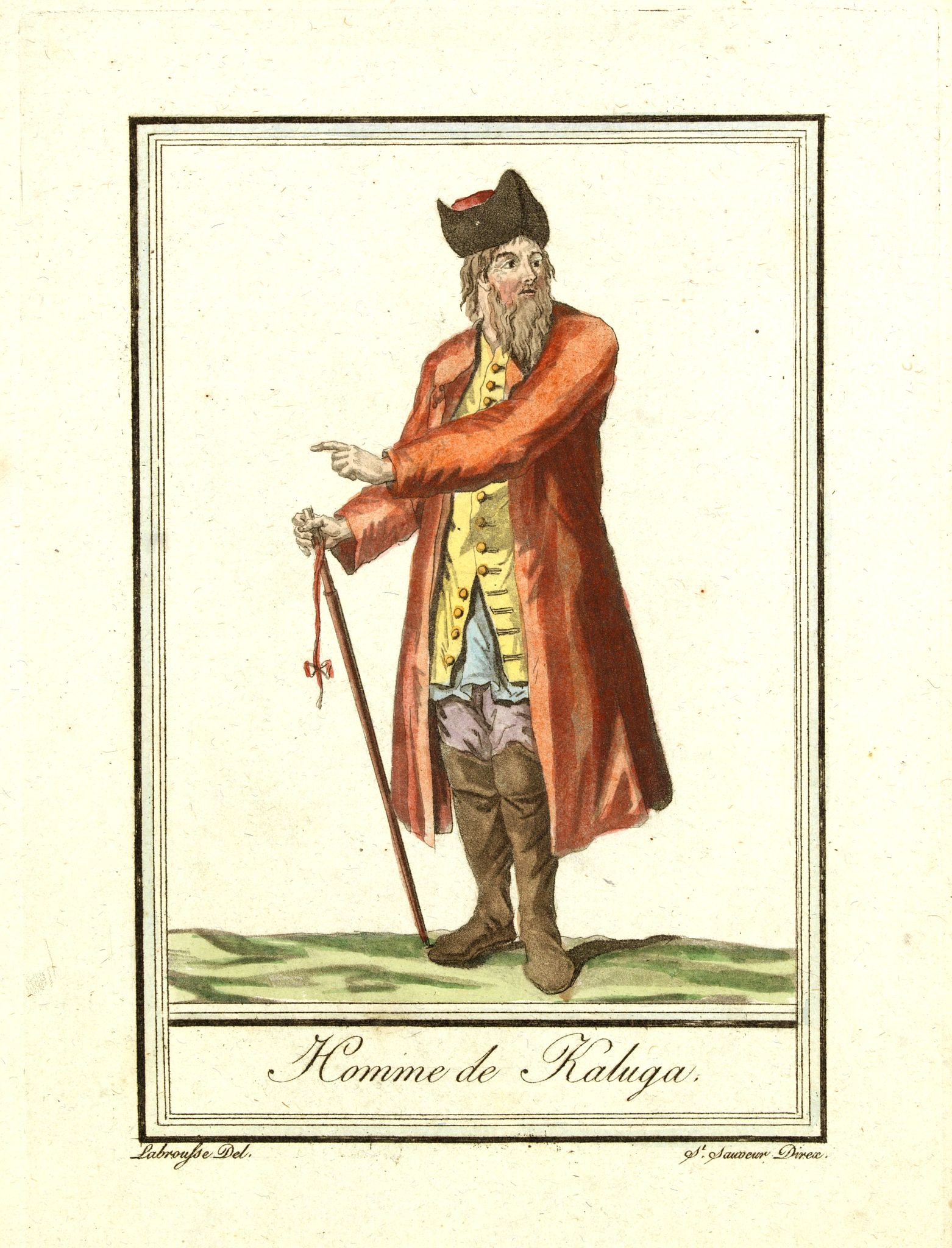 GRASSET DE SAINT SAUVEUR, J., Homme de Kaluga., antique map, old maps