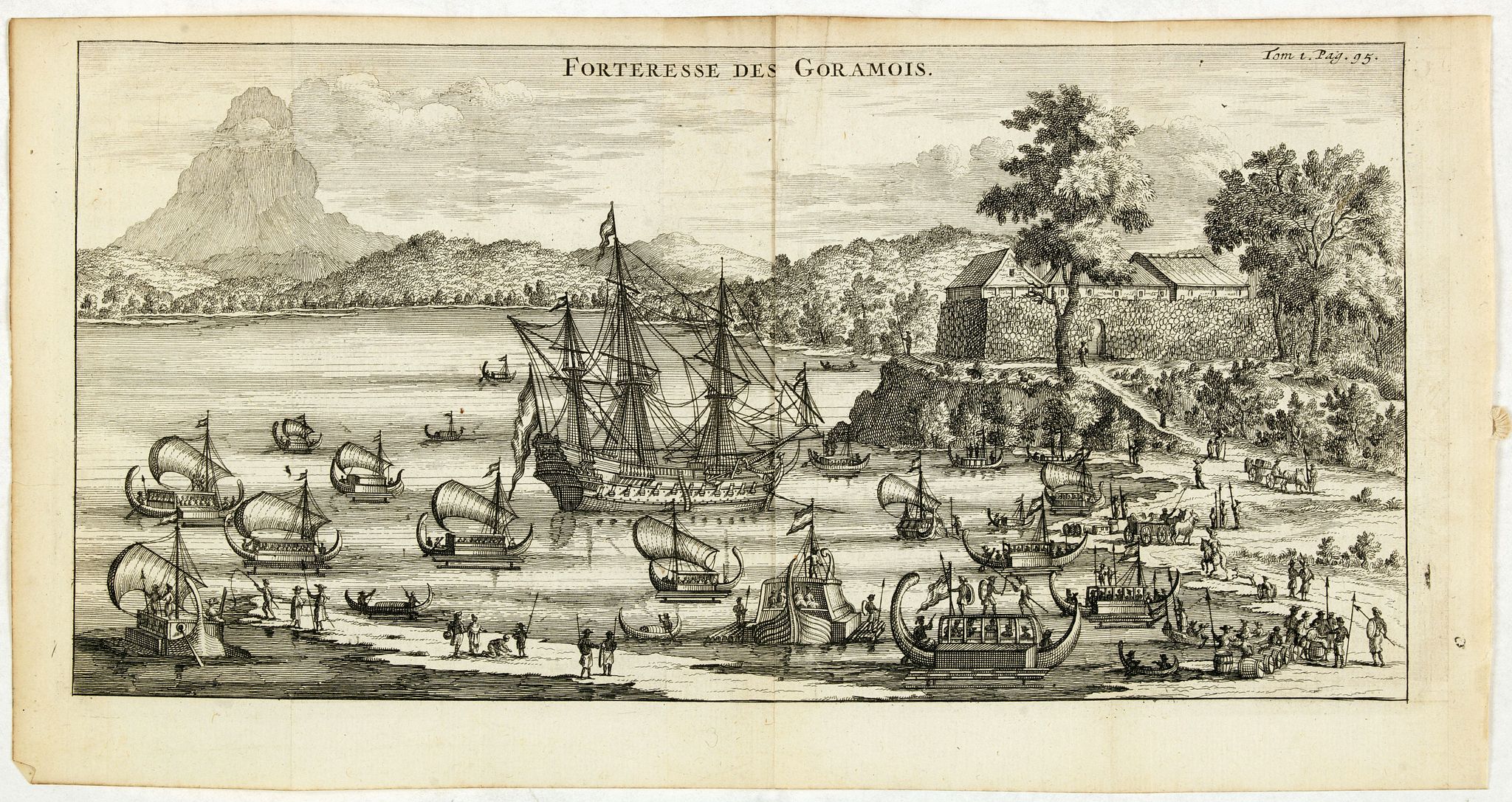 DE RENNEVILLE, R.A.C., Forteresse des Goramois., antique map, old maps